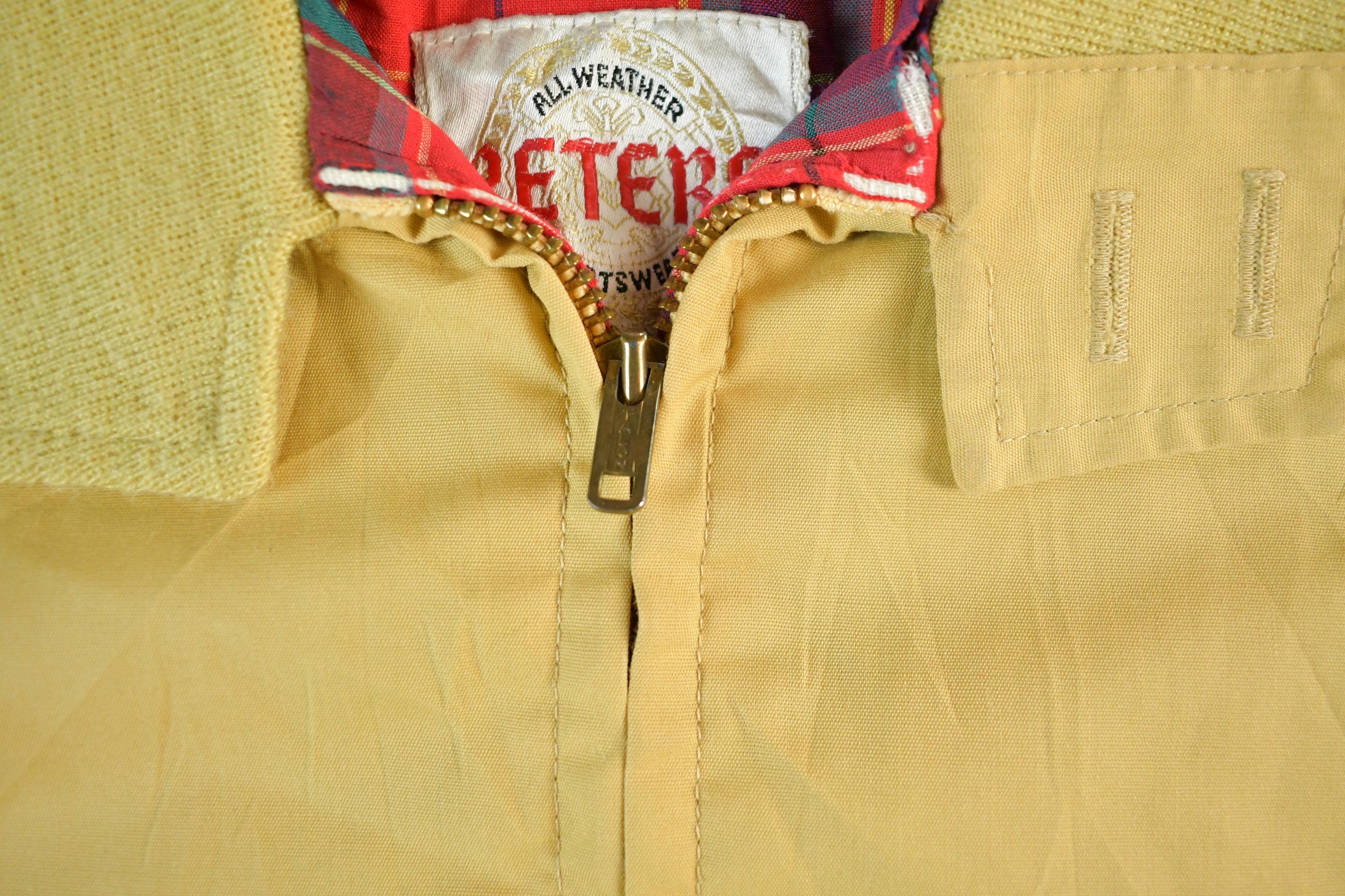 1960s Vintage Harrington Jacket Mens M-L Plaid Lined Windbreaker - Image 4