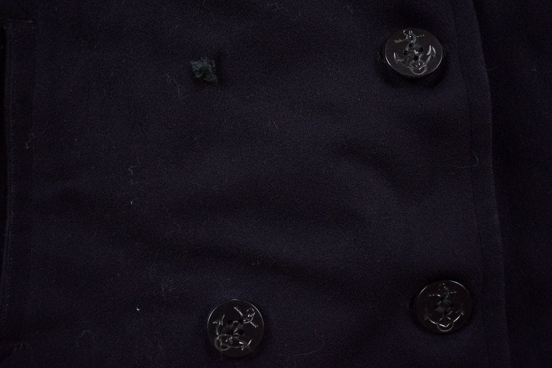 1960s Vintage Navy 100% Wool Button Up Jacket Men's Medium - Image 8