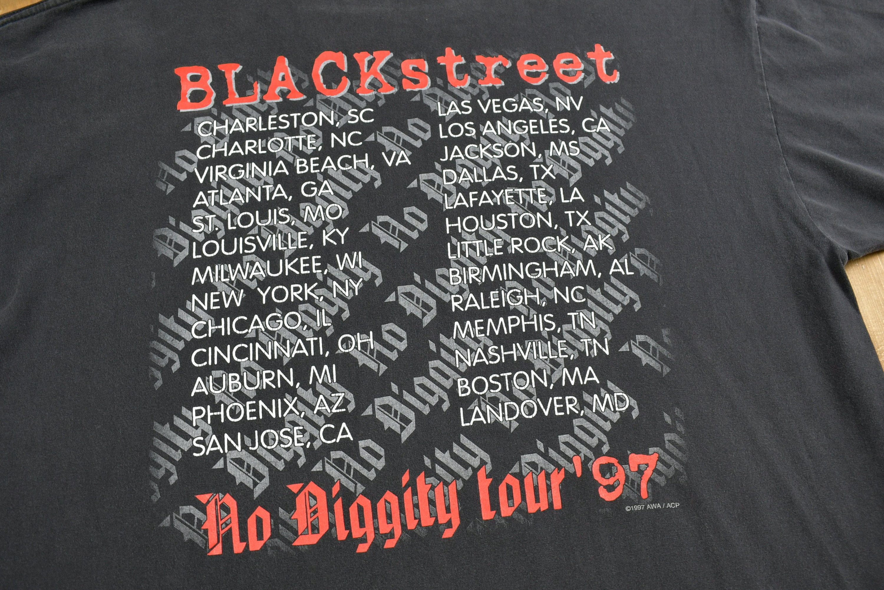 1997 Black Street No Diggity Tour T-shirt - Image 6