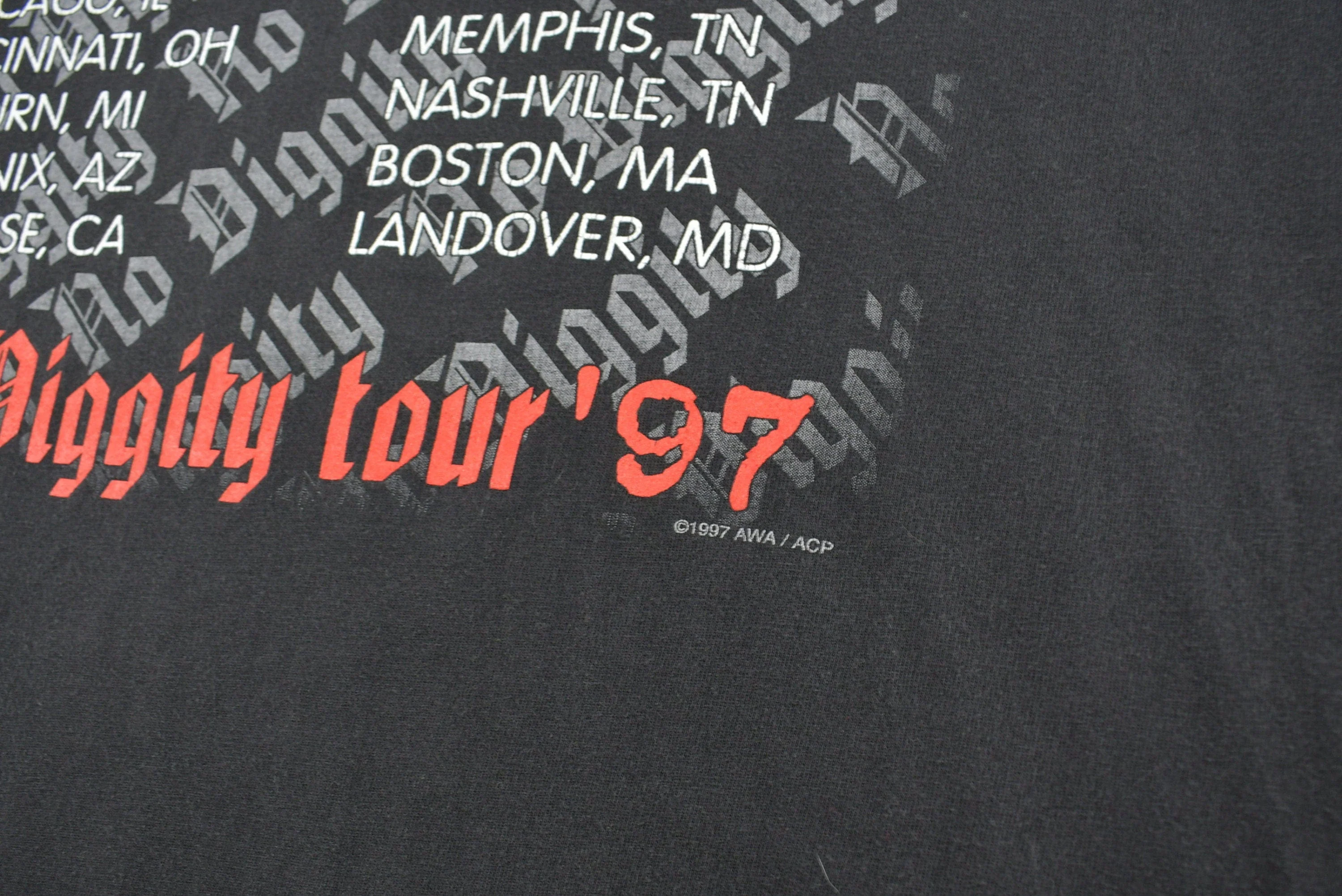 1997 Black Street No Diggity Tour T-shirt - Image 7