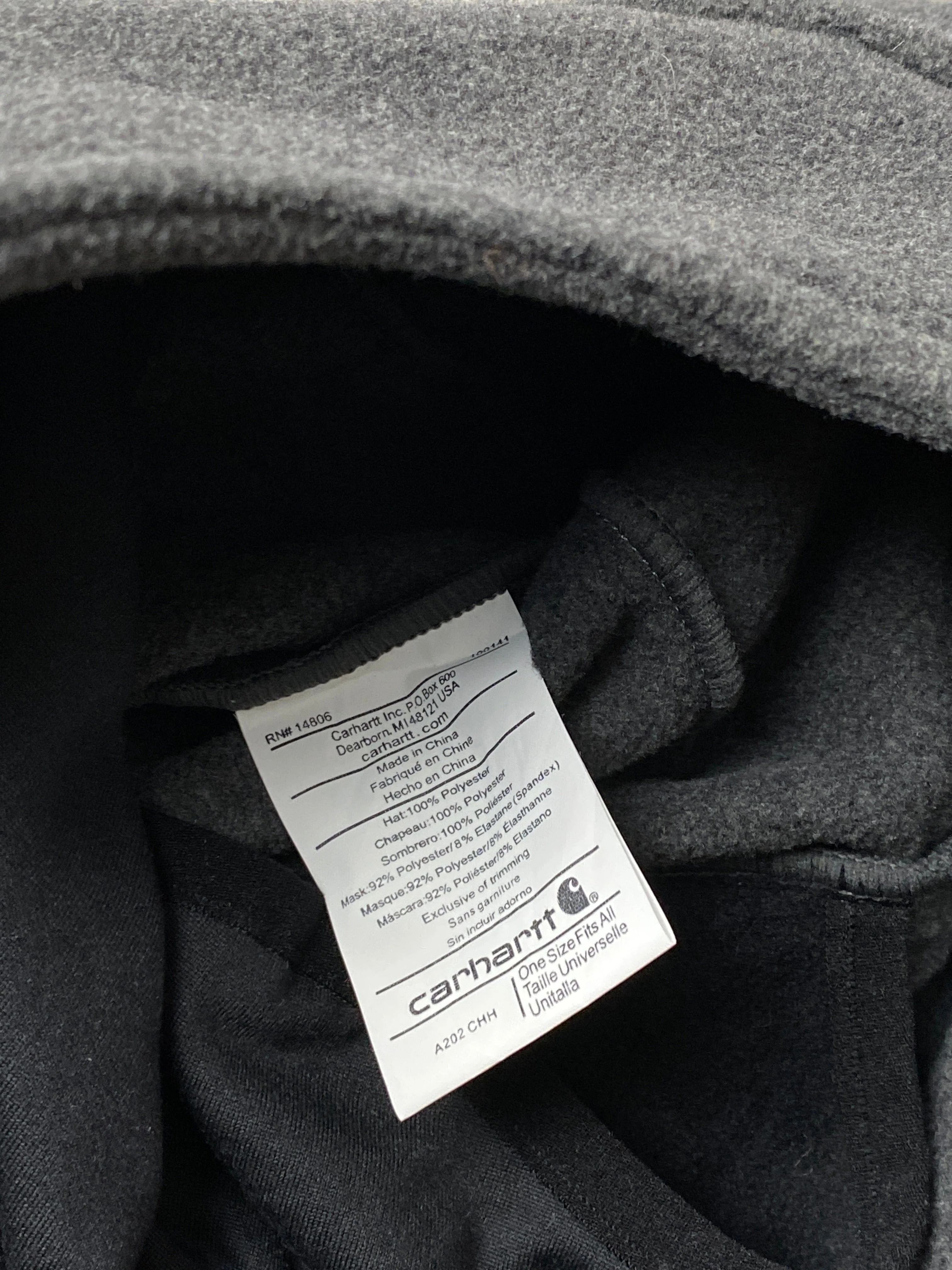 Carhartt Beanie Adult Grey Fleece 2 In 1 - Image 4