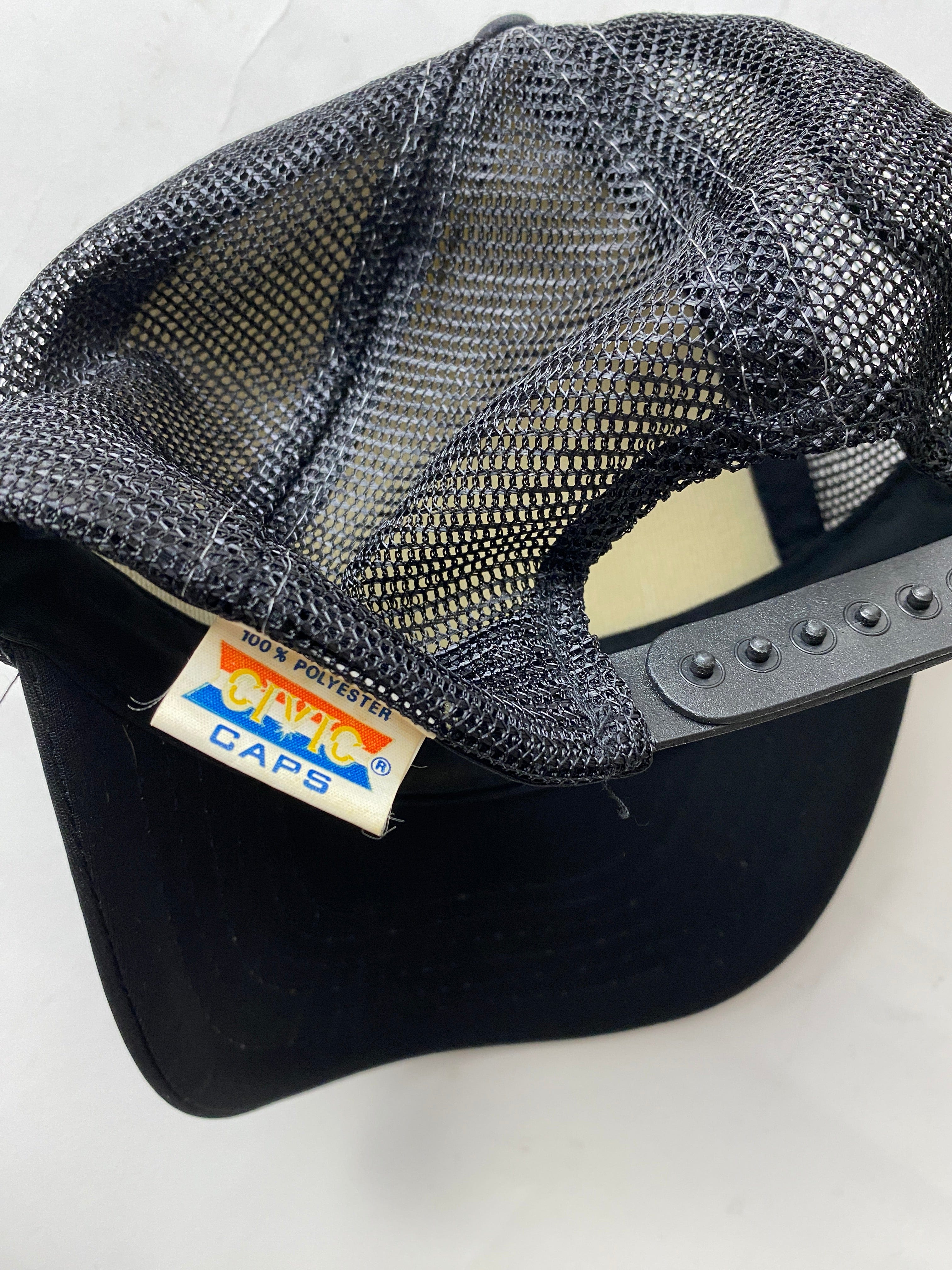 Vintage Ford Hat Cap Adult Black Trucker Snapback - Image 3