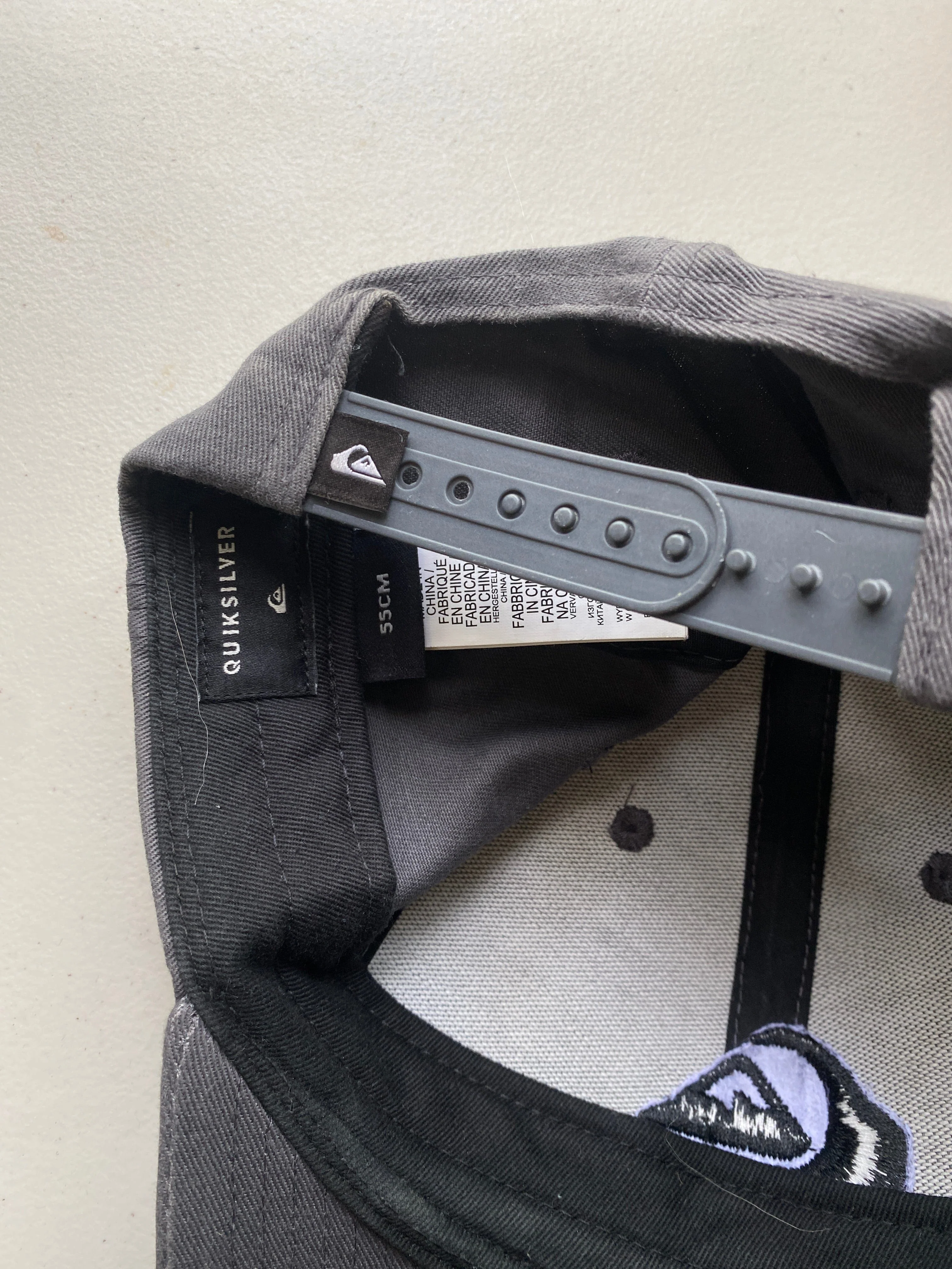 Quiksilver Hat Adult Grey Snap Back - Image 3