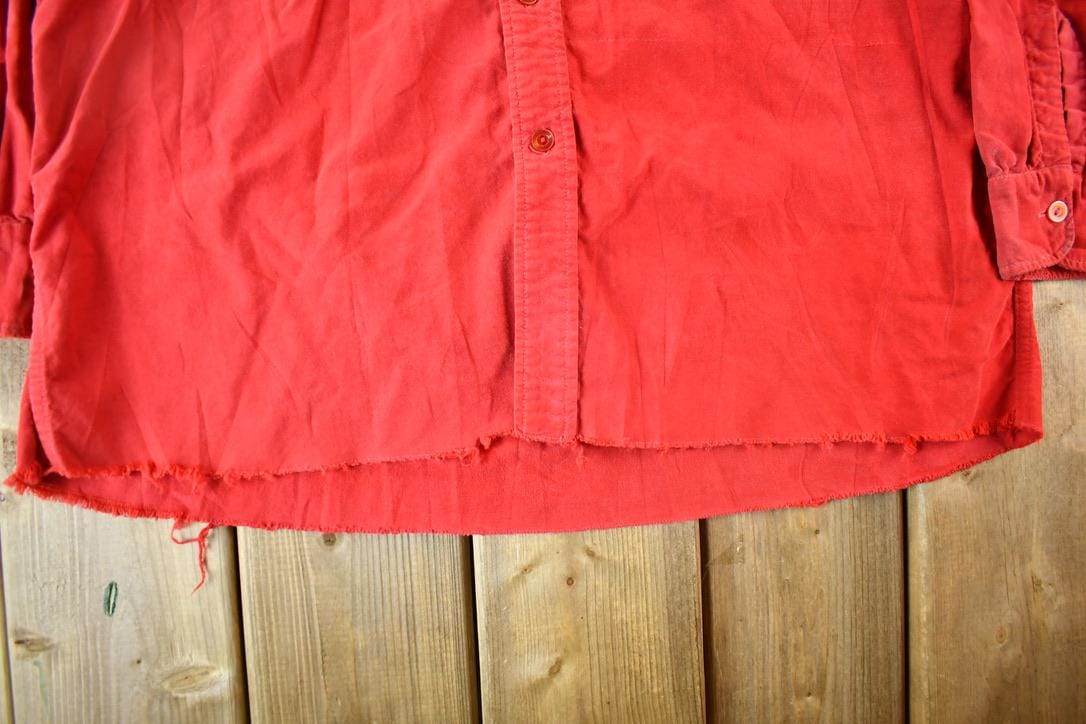 True Vintage 1970s GWG Red Button Up Flannel Shirt Men's Large - Image 3