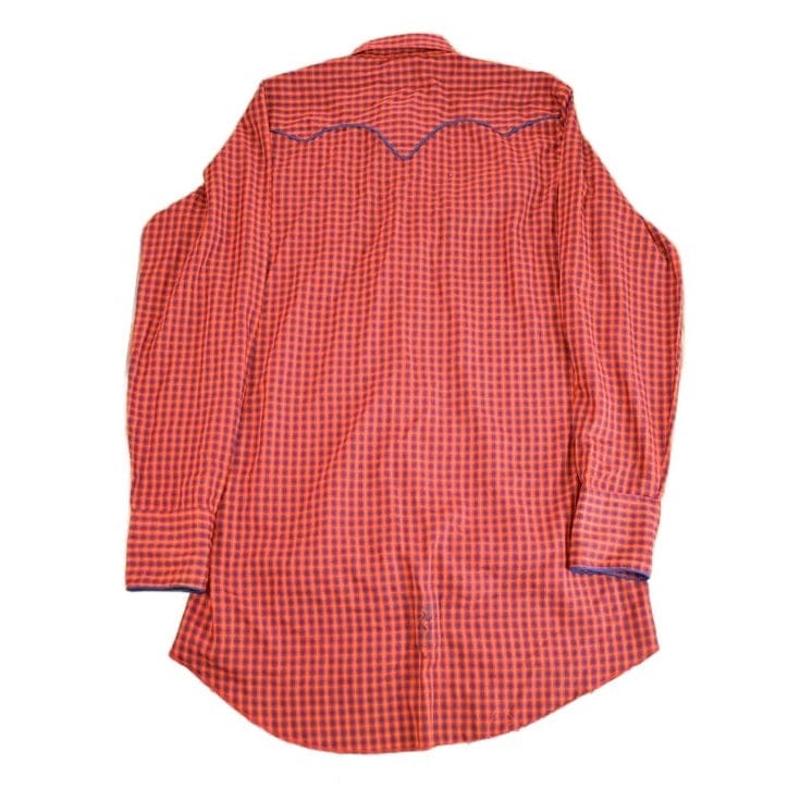 True Vintage 1980s JCPenny Western Apparel Western Cowboy Long Tail Button Up Shirt Men's XL - Image 2