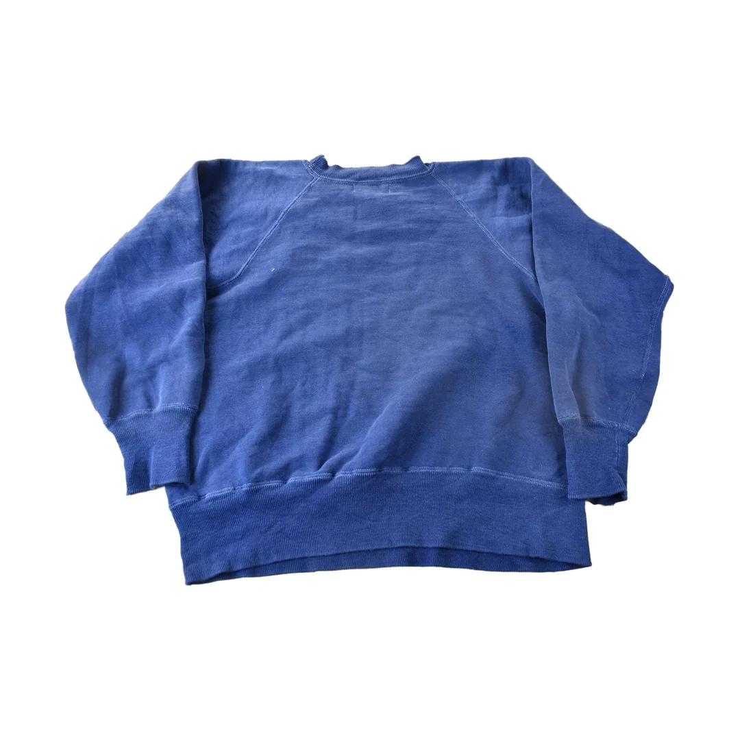 Vintage 1940s Akom Pep-Shirt Blank Navy Blue Crewneck Sweatshirt - Image 2