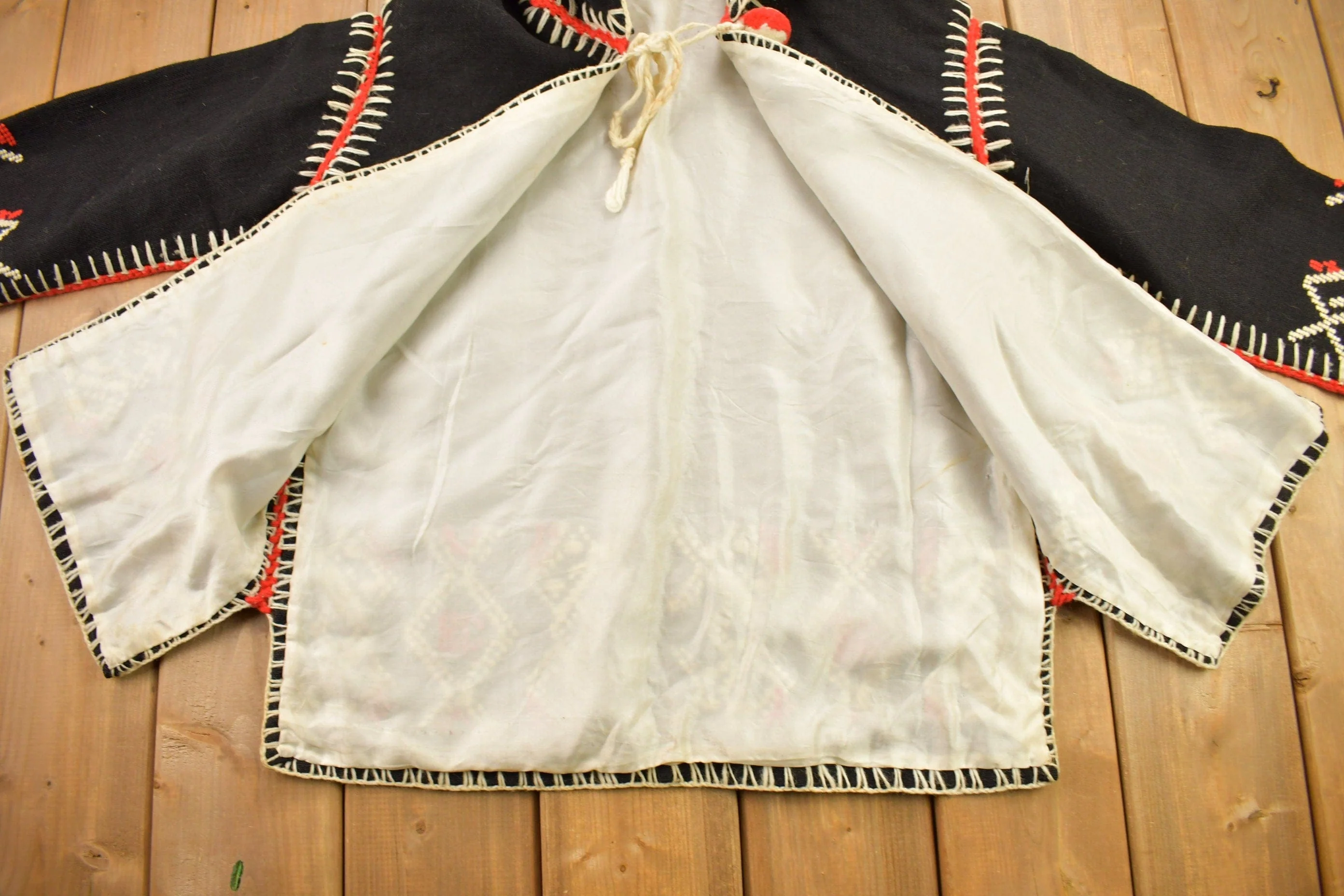 Vintage 1940s Mexican Embroidered Souvenir Jacket Men's Large - Image 3