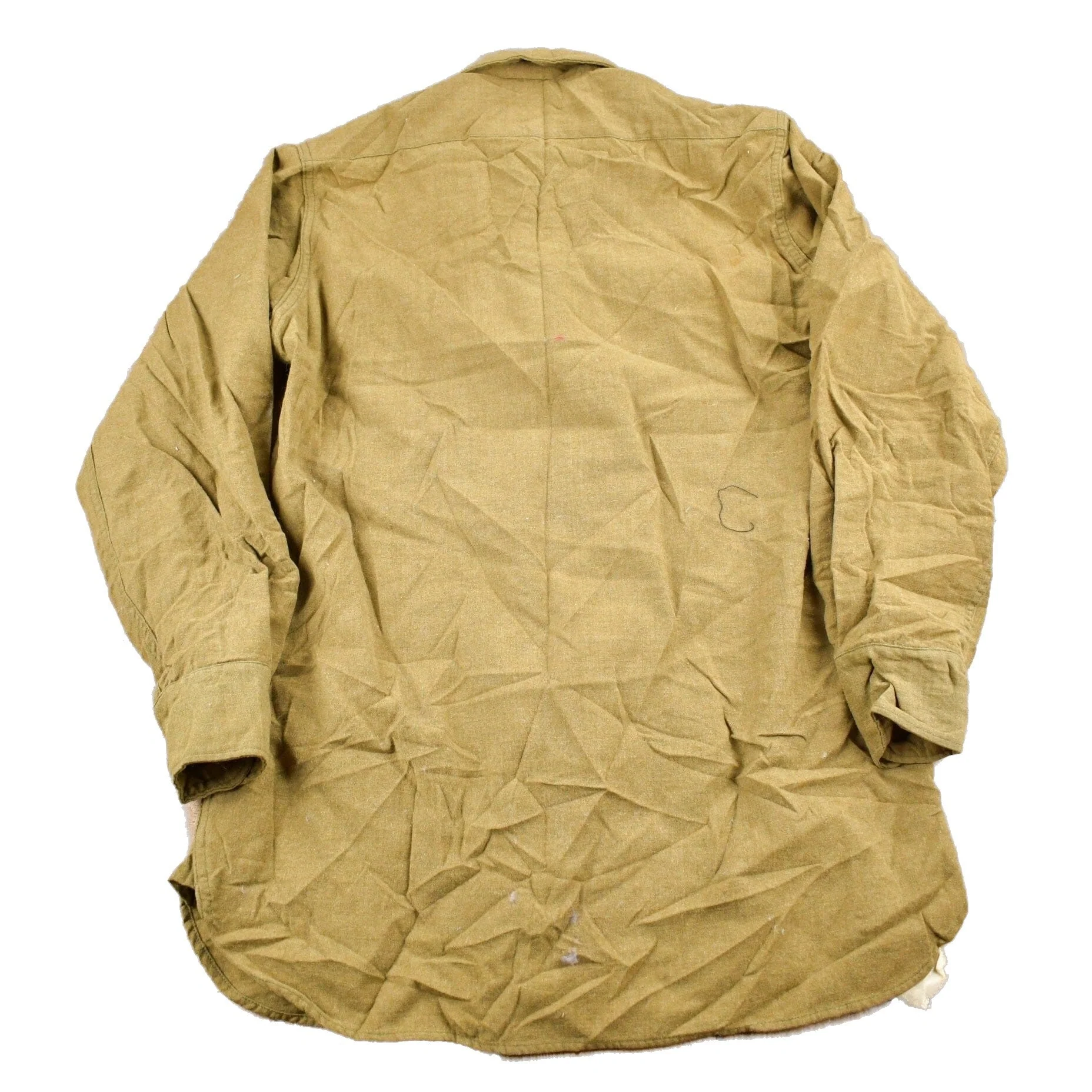 Vintage 1940s Military Button Up Shirt Men's Medium - Image 2