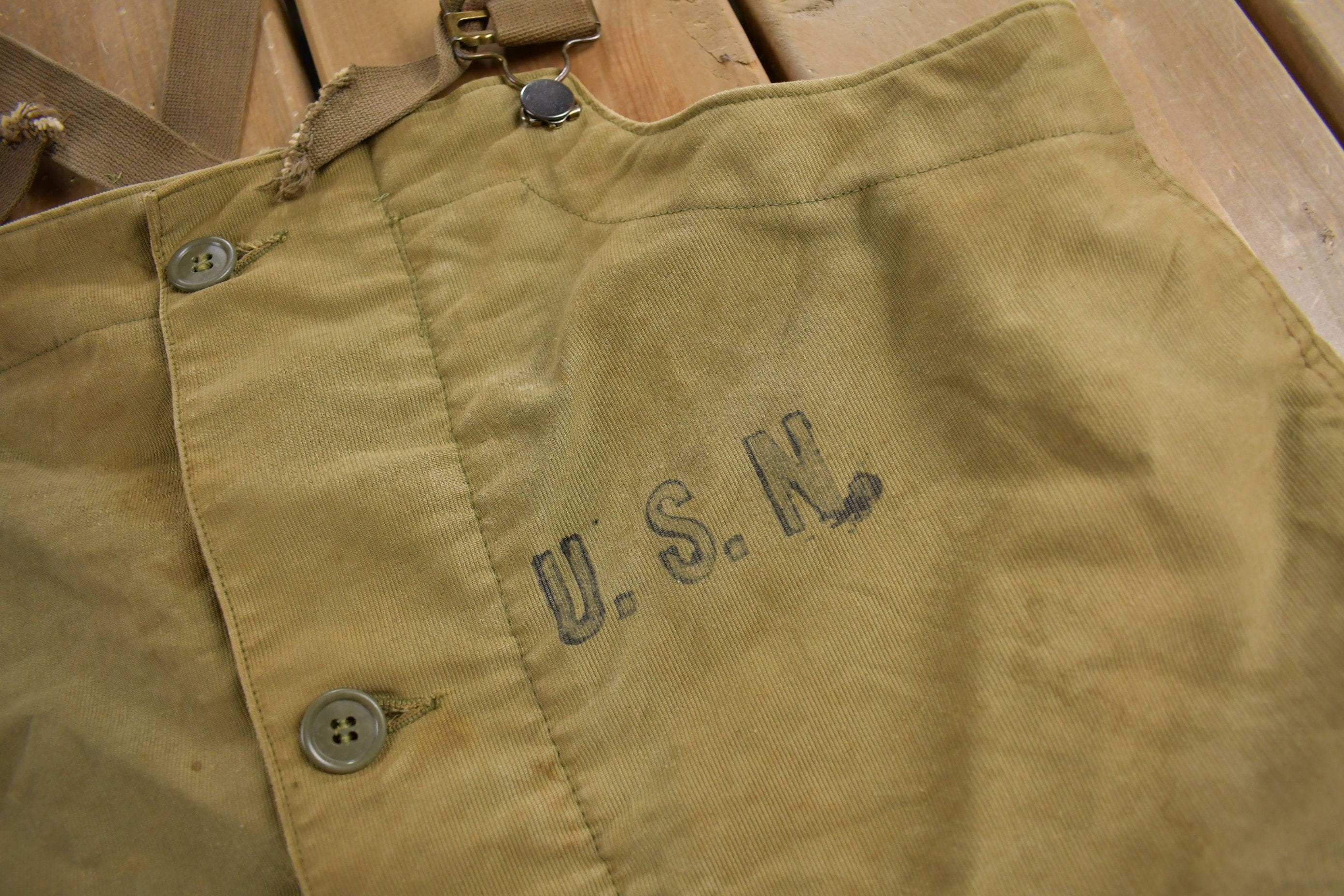 Vintage 1940s N Deck Overalls Men's Small - Image 3