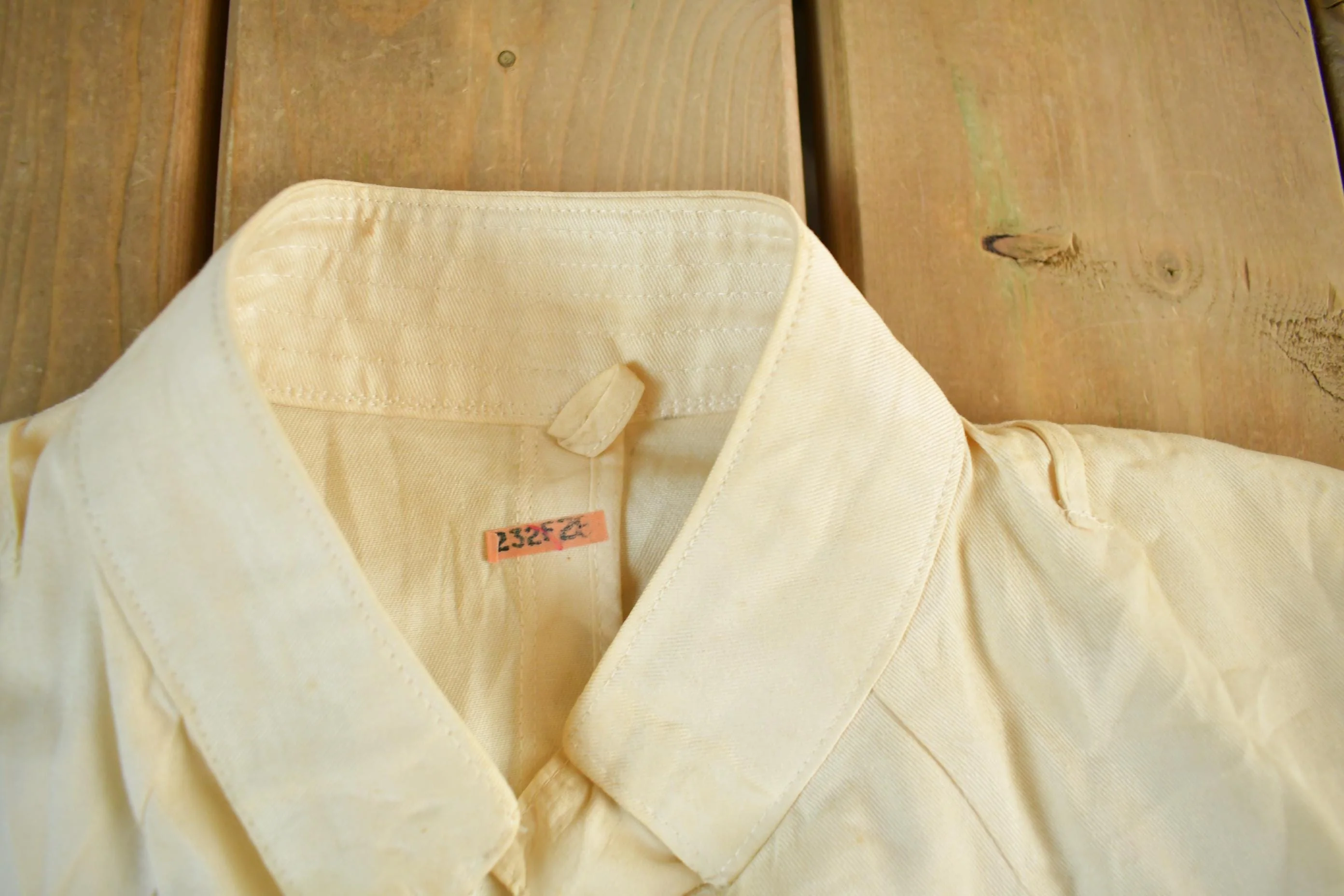 Vintage 1940s Navy Coast Guard Novakoff Uniform Shirt Men's Medium - Image 6