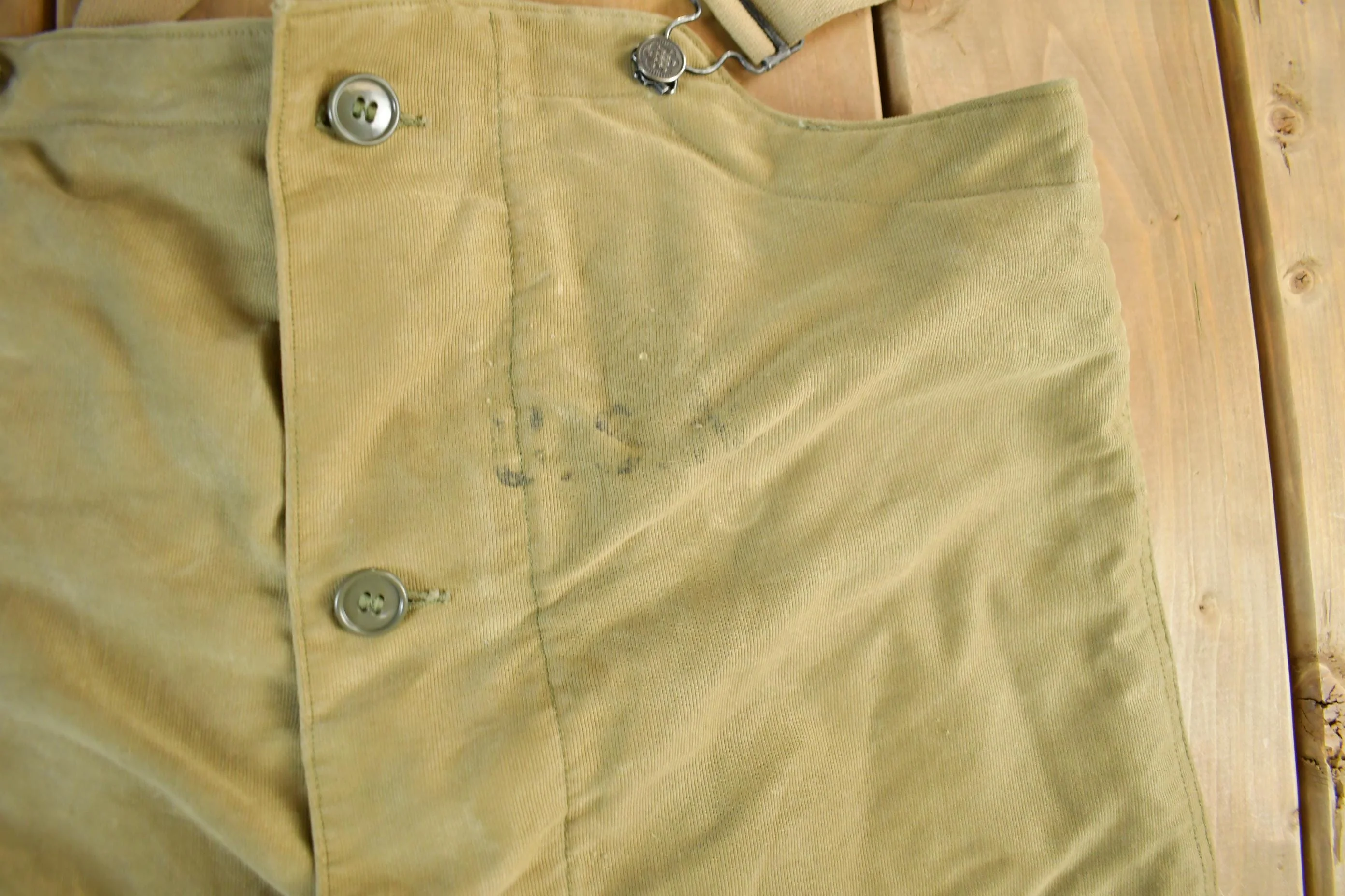 Vintage 1940s Navy Deck Overalls WWII Era Men's Size Medium - Image 5