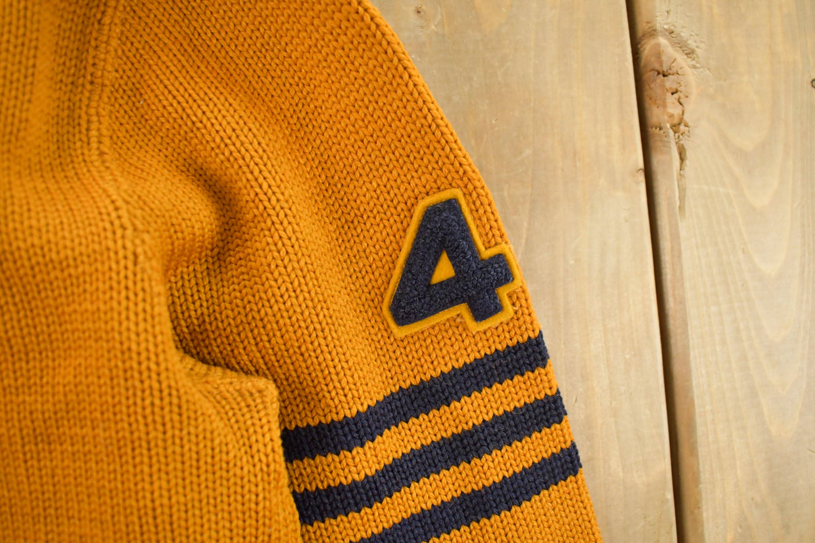 Vintage 1940s Nelson Knitting Mills of Duluth Collegiate Varsity Style Knit Sweater Men's Small - Image 5