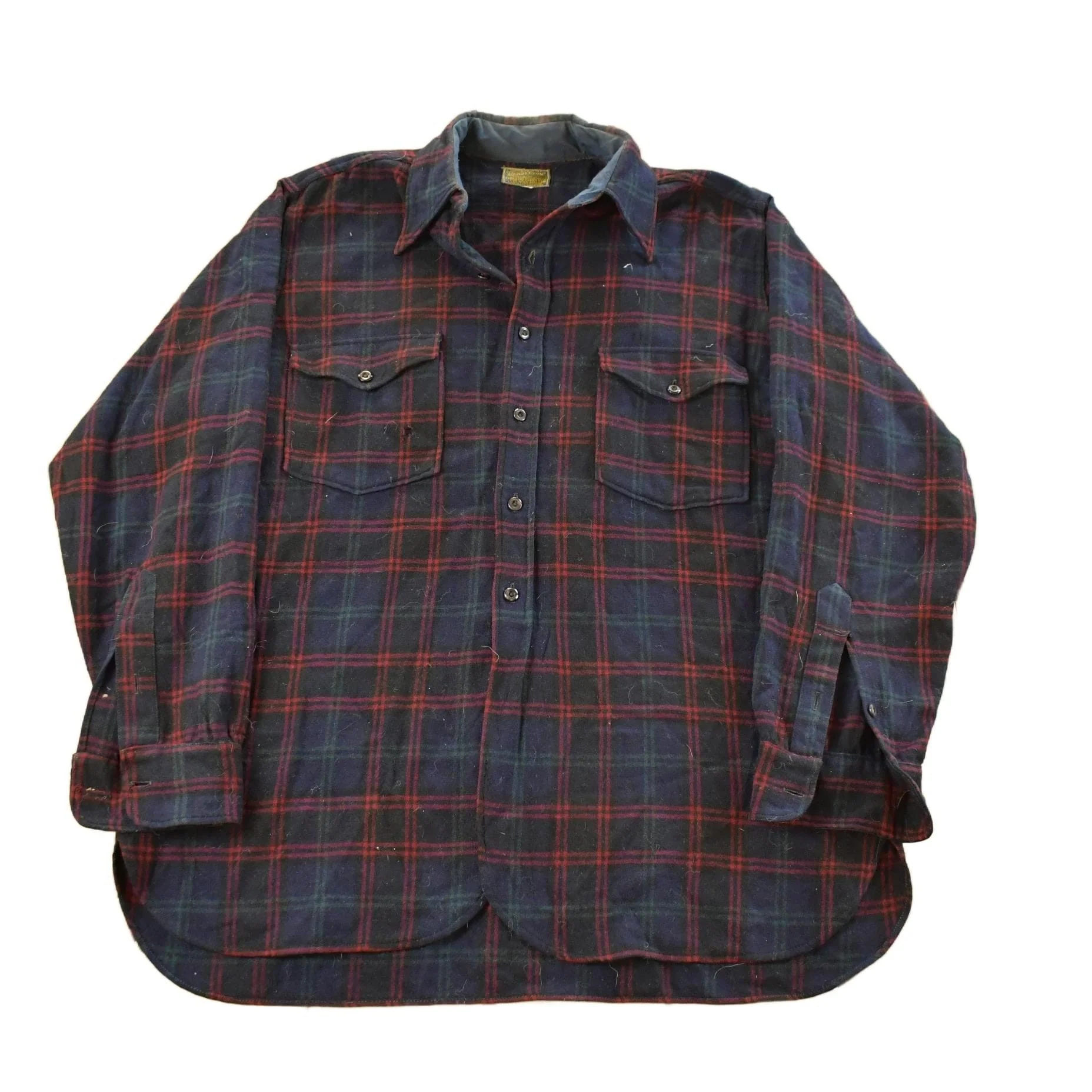 Vintage 1940s Pendleton Wool Board Button Up Board Shirt Men's XL