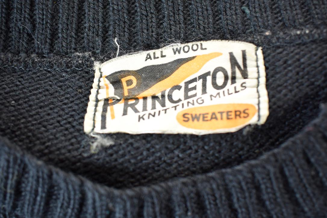 Vintage 1940s Princeton Knitting Mills All Wool S University Collegiate Crewneck - Image 4