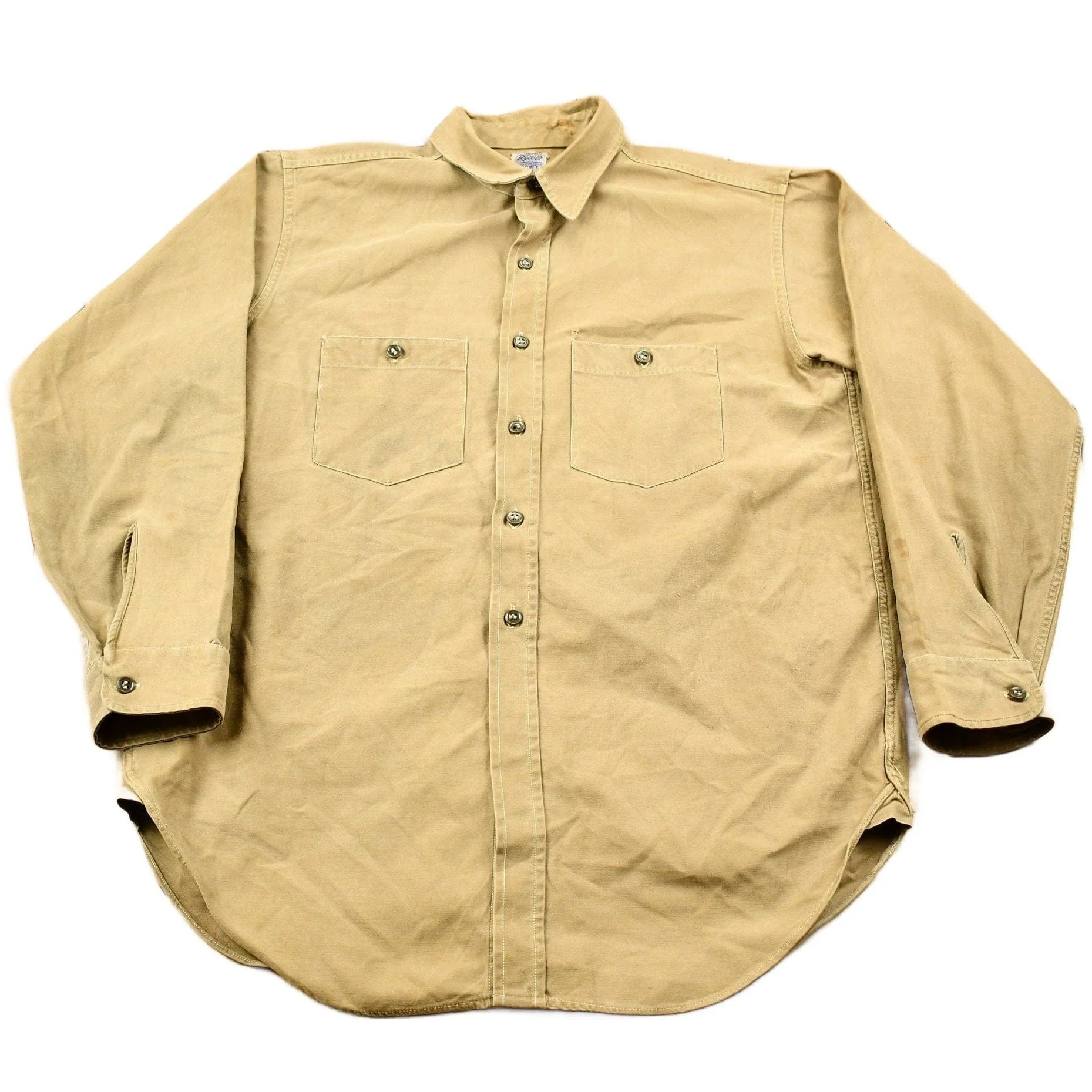 Vintage 1940s Reeves Hercules Mountain Cloth Work Shirt Jacket Men's Large
