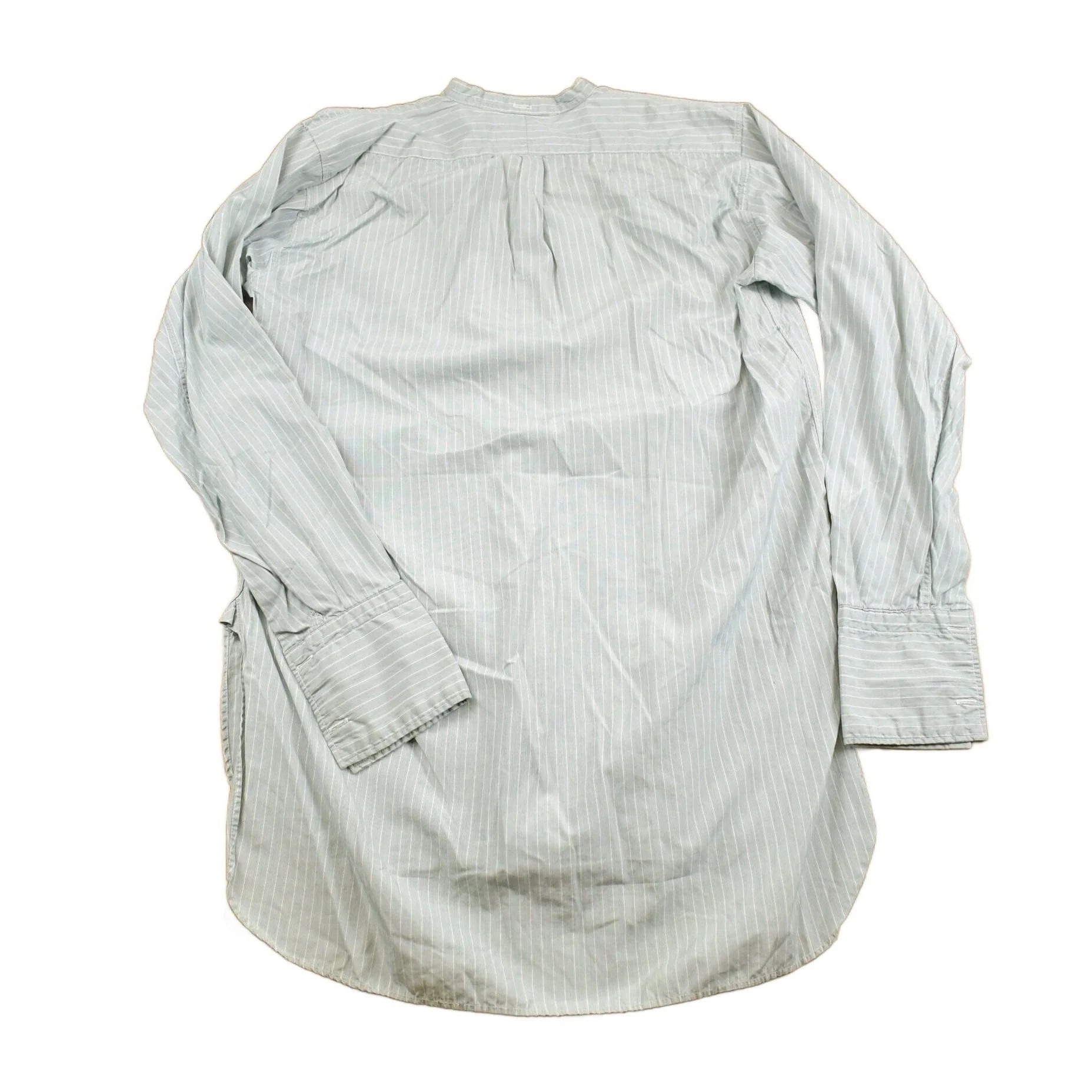 Vintage 1940s Striped Work Wear Shirt Men's Medium - Image 2