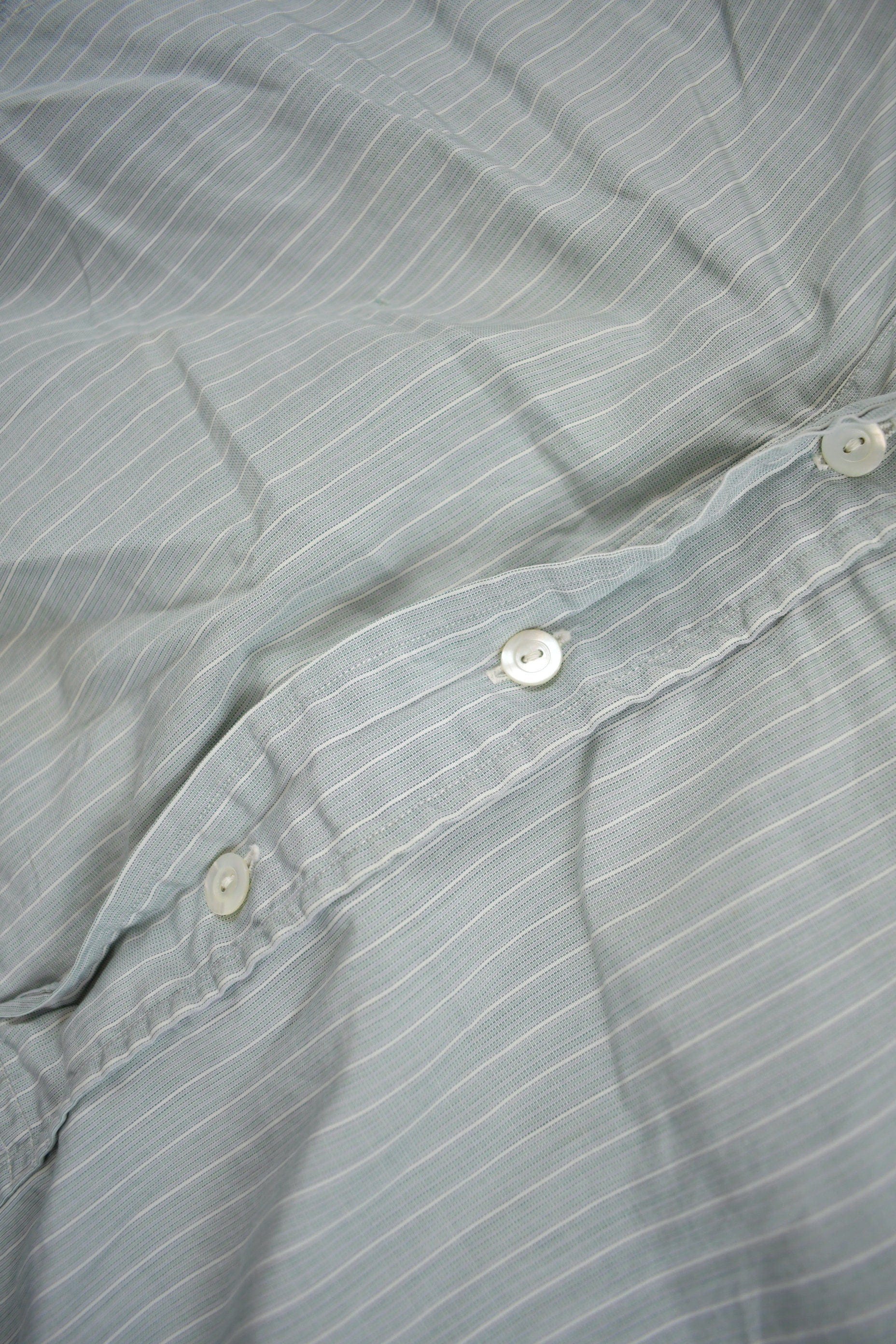 Vintage 1940s Striped Work Wear Shirt Men's Medium - Image 5