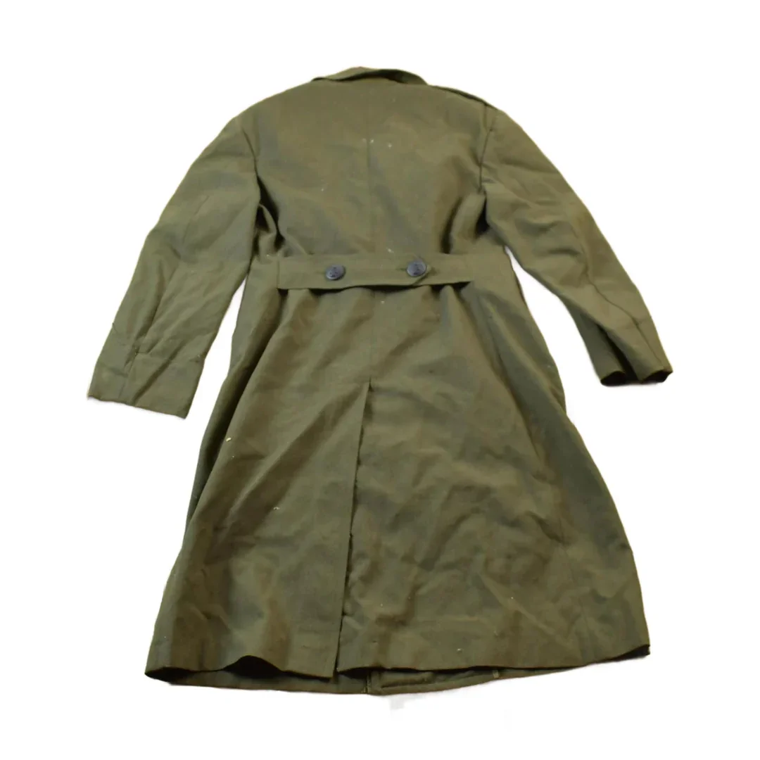 Vintage 1940s World War 2 Military Button Up Wool Overcoat - Image 2