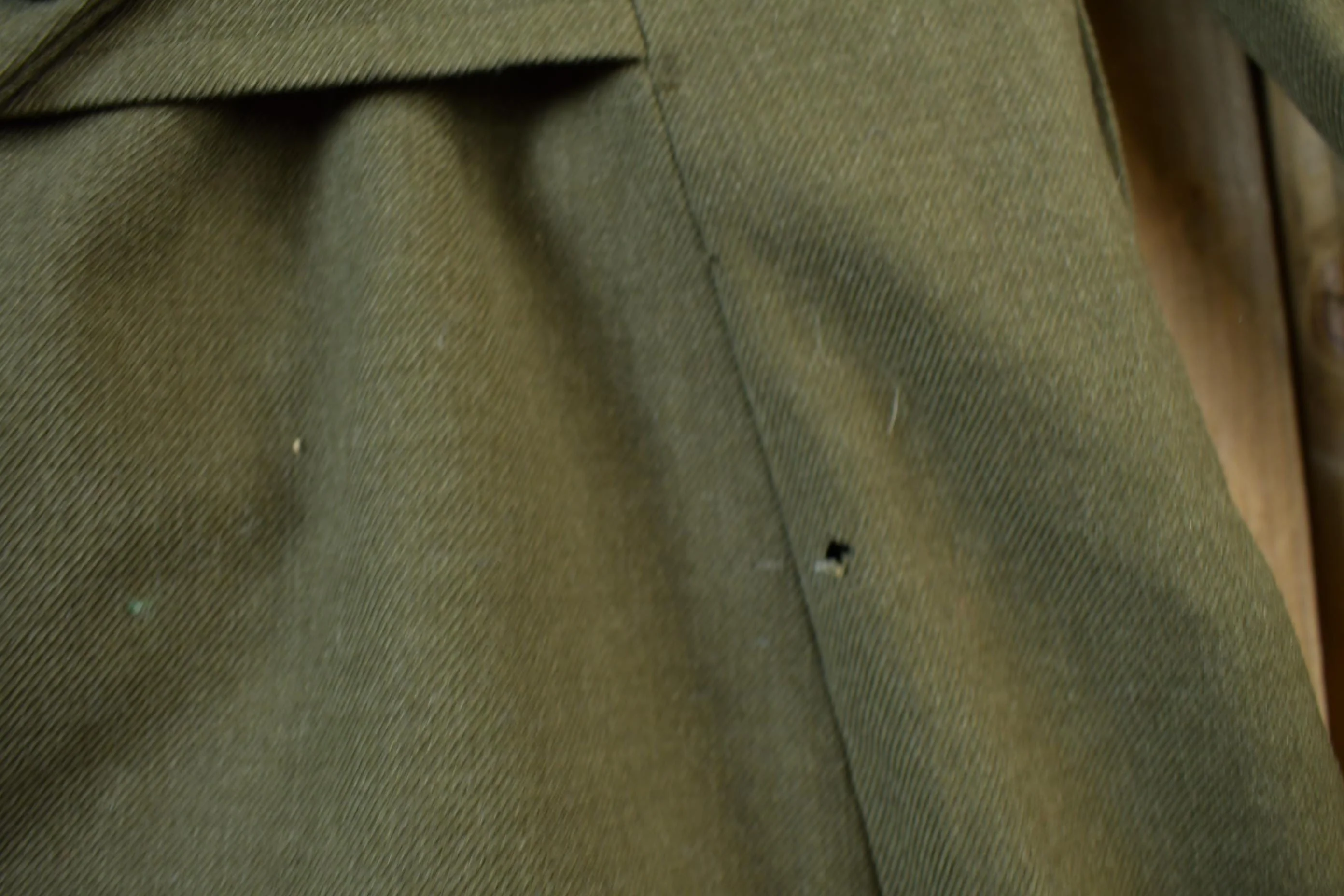 Vintage 1940s World War 2 Military Button Up Wool Overcoat - Image 9