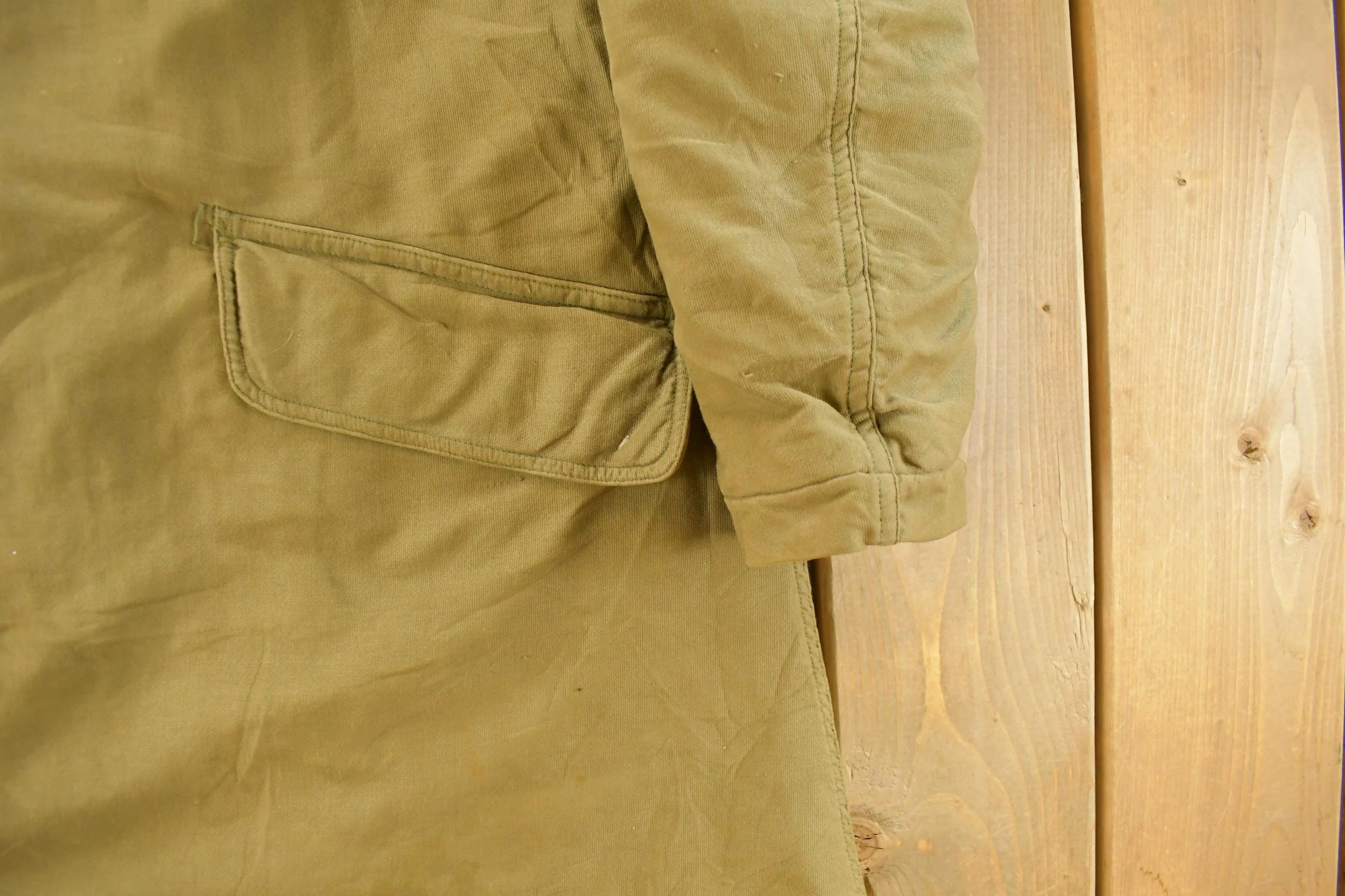 Vintage 1940s WW2 Navy Alpaca Lined Deck Coat Men's Medium - Image 3