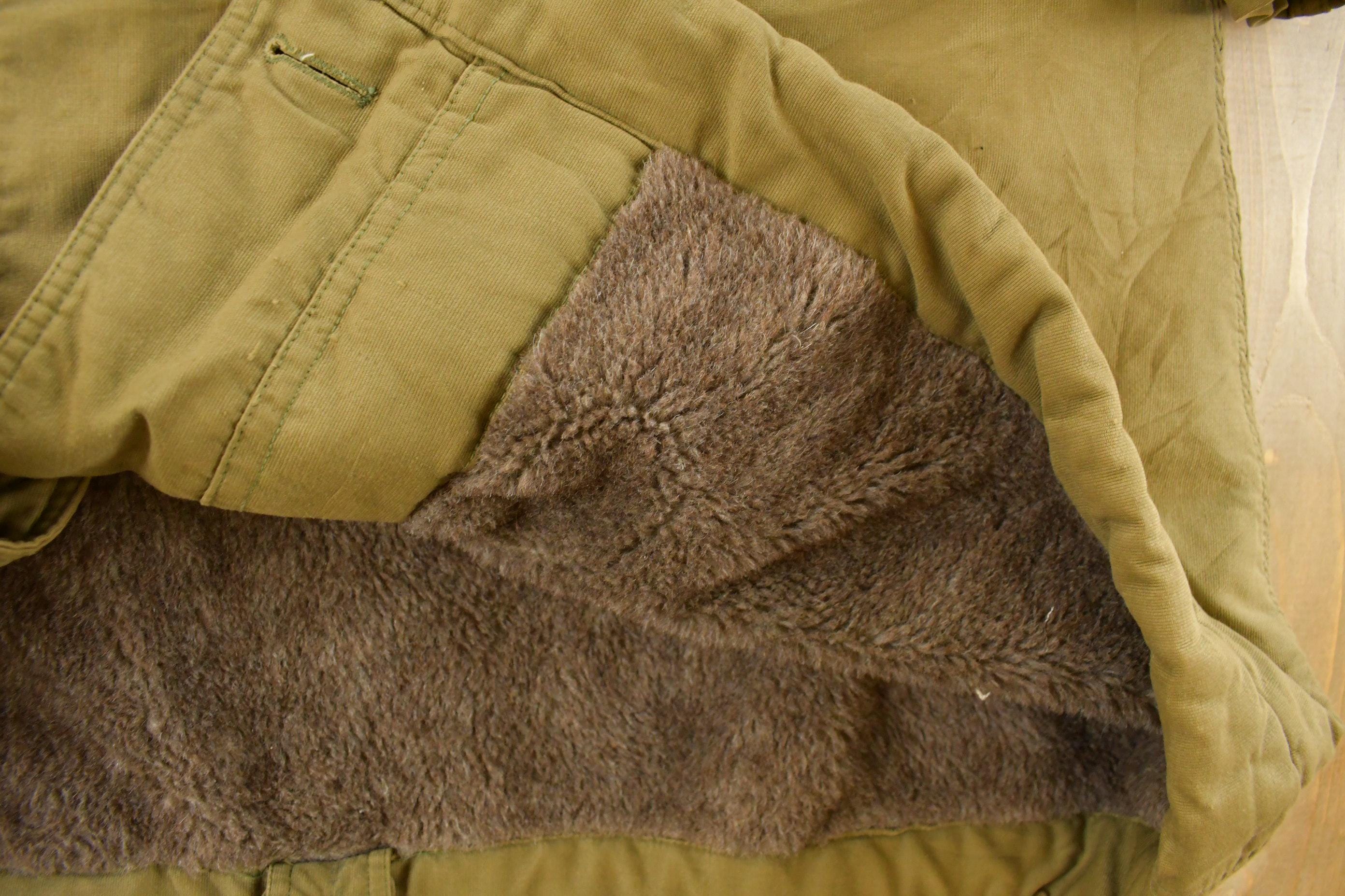 Vintage 1940s WW2 Navy Alpaca Lined Deck Coat Men's Medium - Image 8