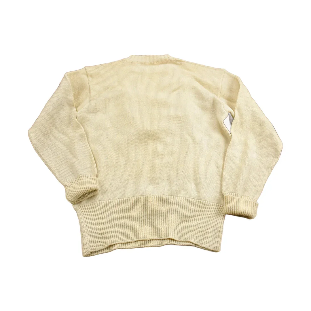 Vintage 1950s 100% Wool Collegiate Varsity Style Knit Sweater "LV" True Vintage Made In USA - Image 2
