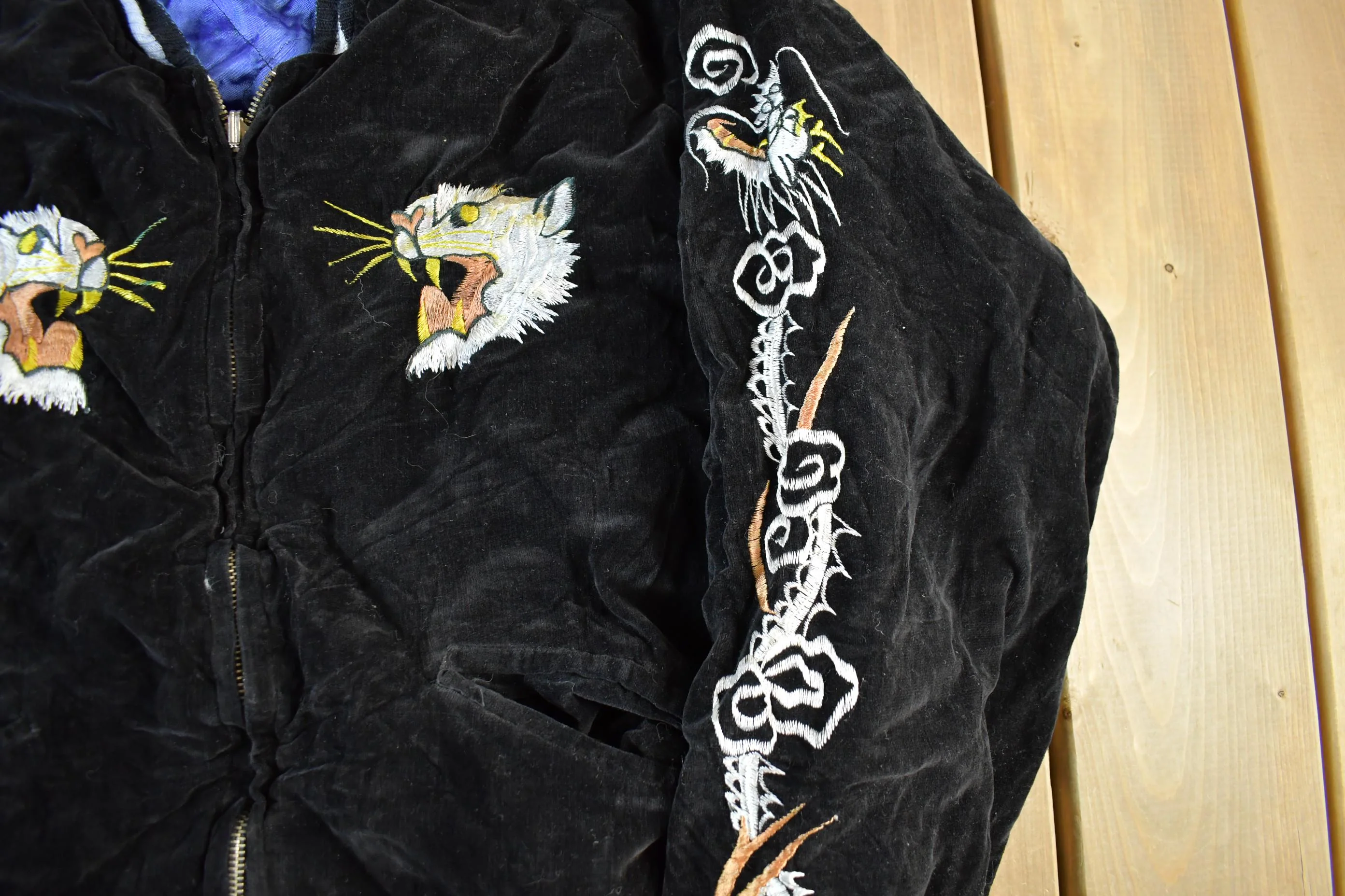 Vintage 1950s 1960s Japan Sukajan Souvenir Bomber Jacket Men's S - Image 5