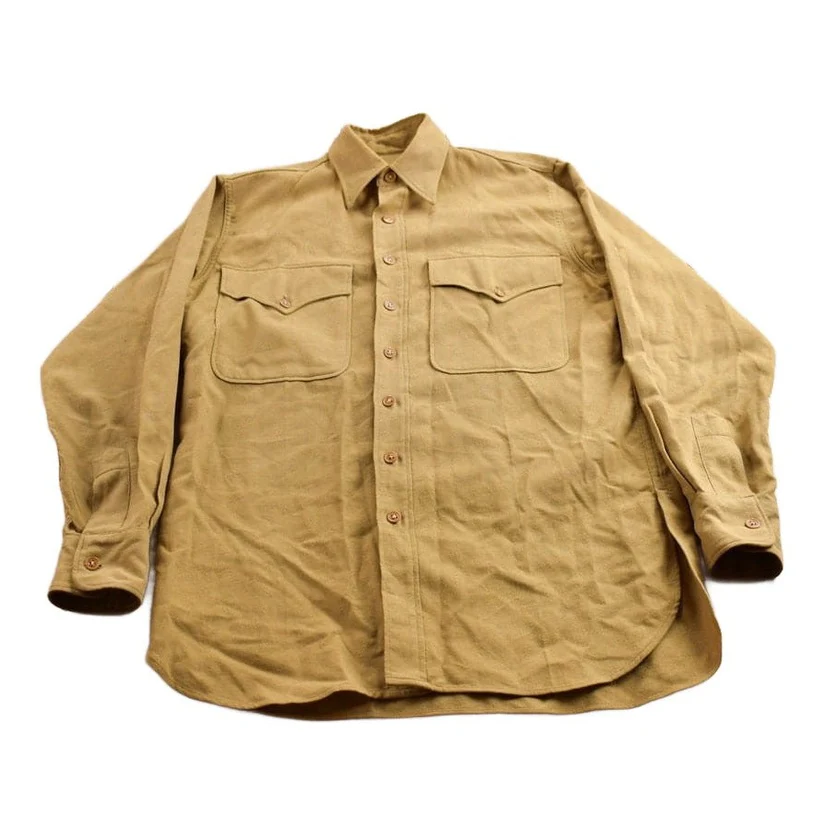 Vintage 1950s Blank Button Up Shirt Men's Medium