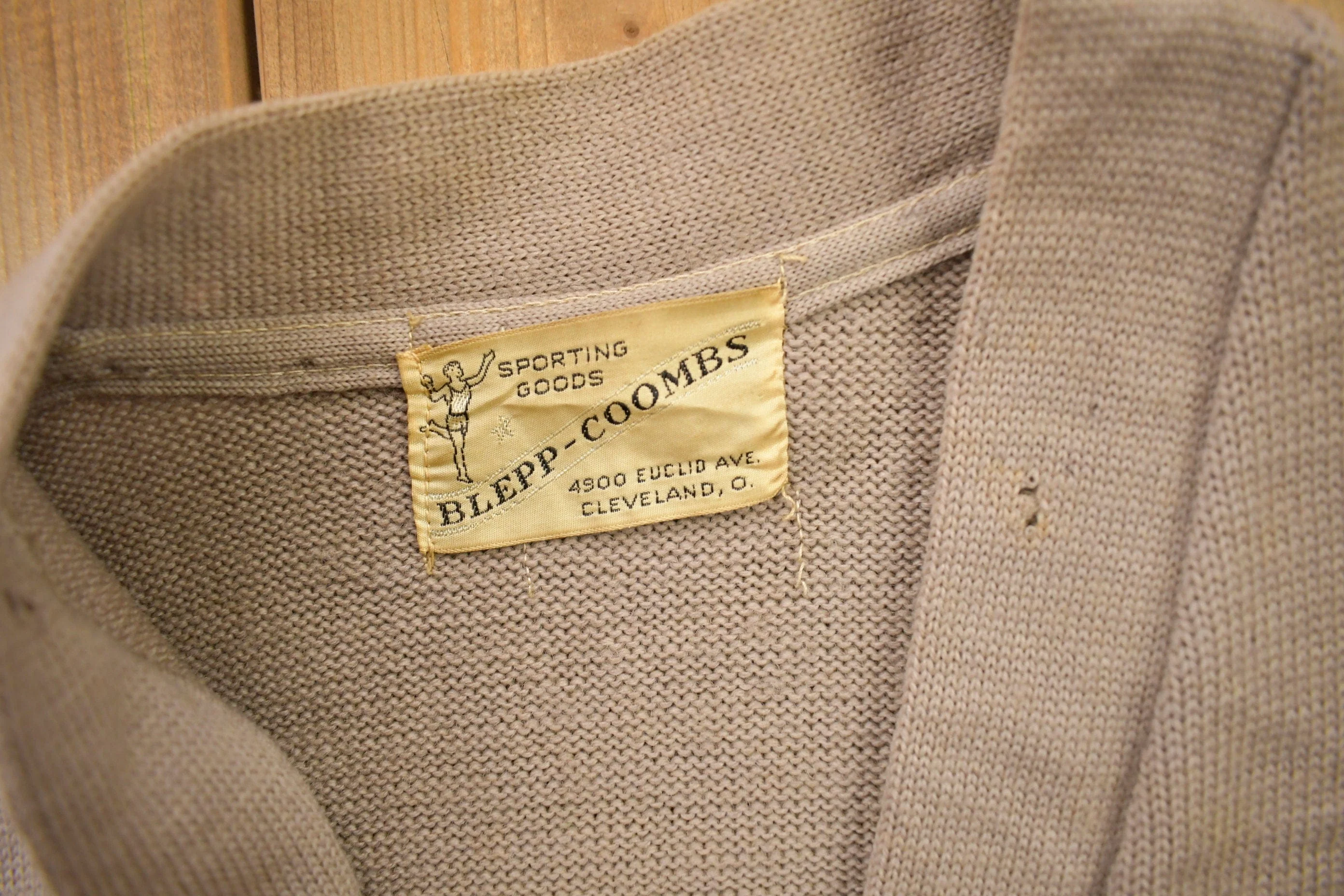Vintage 1950s Blepp-Coombs Sporting Goods Collegiate Cardigan Sweater Men's Medium - Image 8
