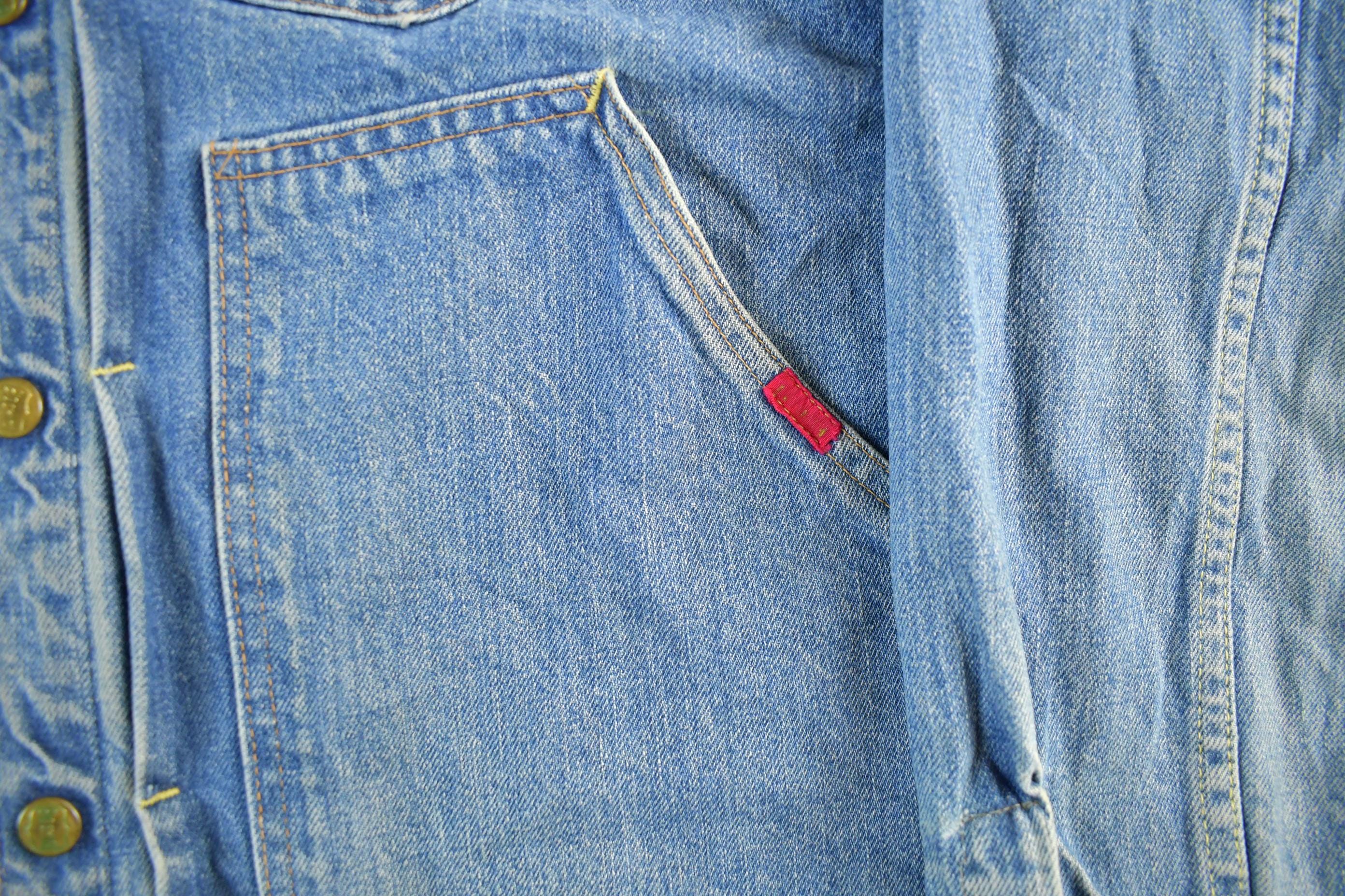 Vintage 1950s Buckaroo Big Smith Denim Jean Jacket Men's Medium - Image 3