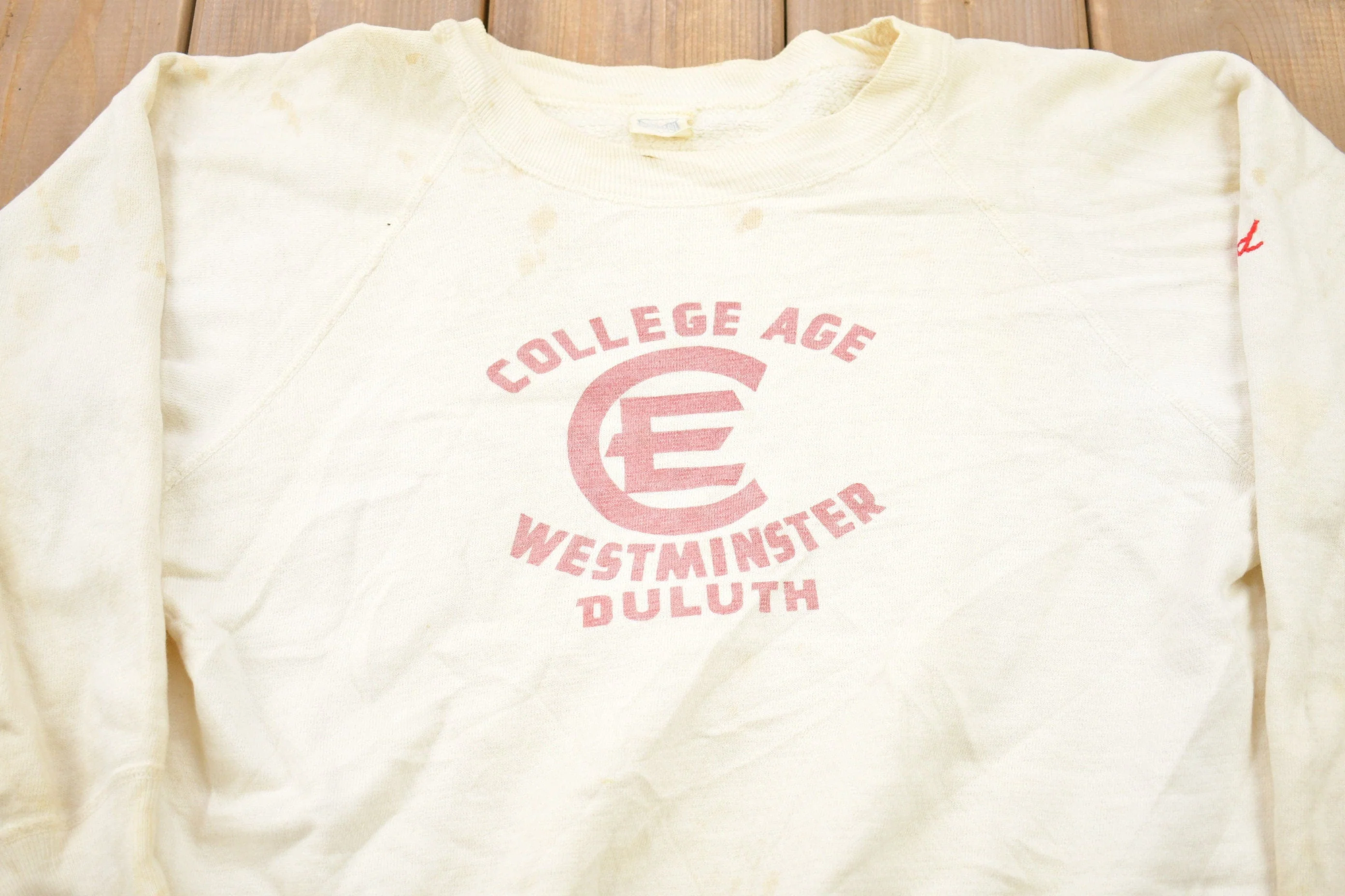 Vintage 1950s College Age Westminster Crewneck Sweatshirt - Image 3