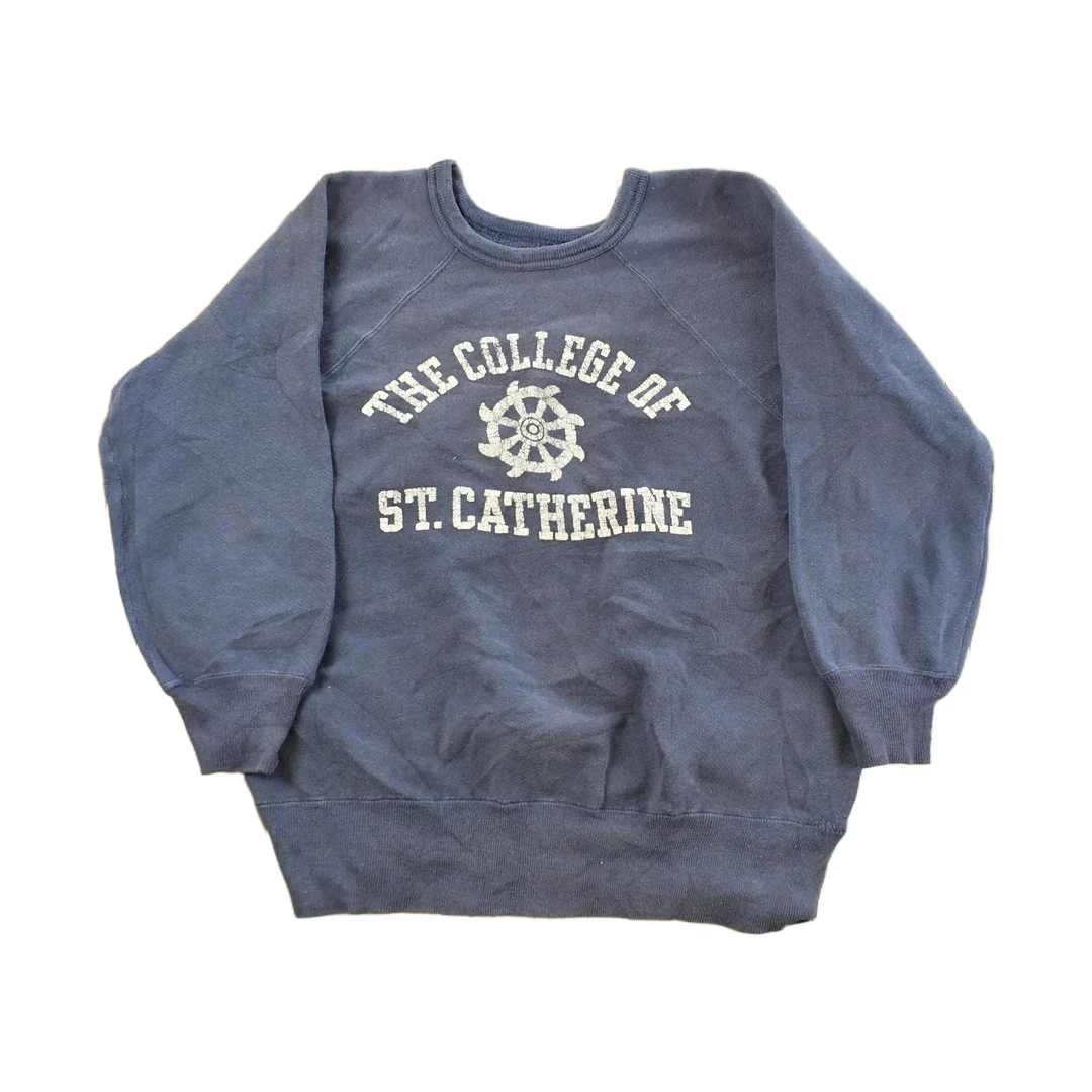Vintage 1950s College of St. Catherine Crewneck Sweatshirt Men's Small