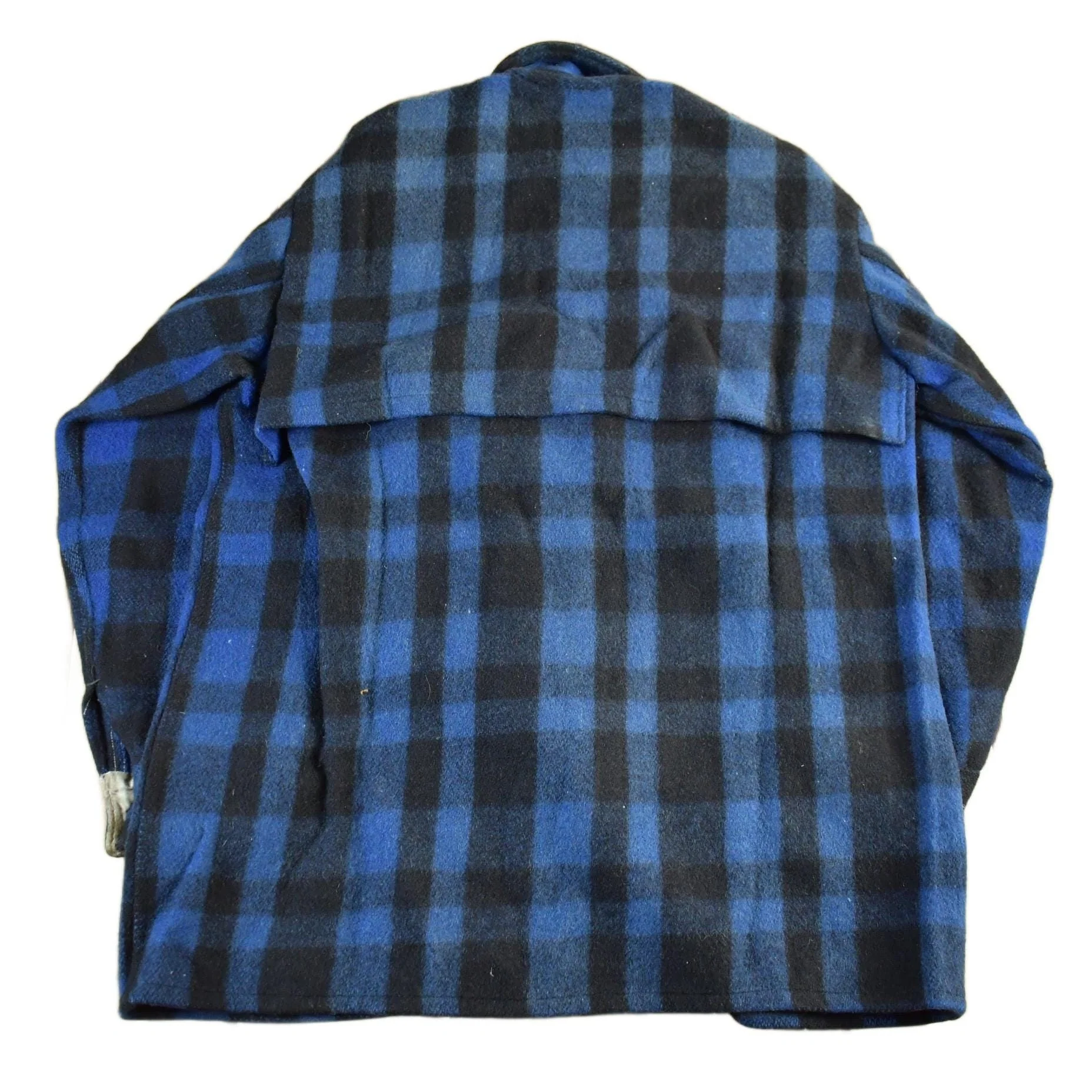 Vintage 1950s Commander Plaid Wool Button Up Shirt Jacket Men's L - Image 2