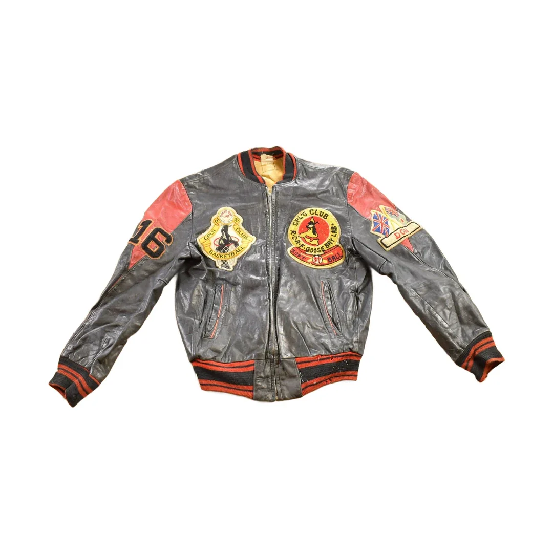Vintage 1950s CPLS Basketball Club Leather Jacket