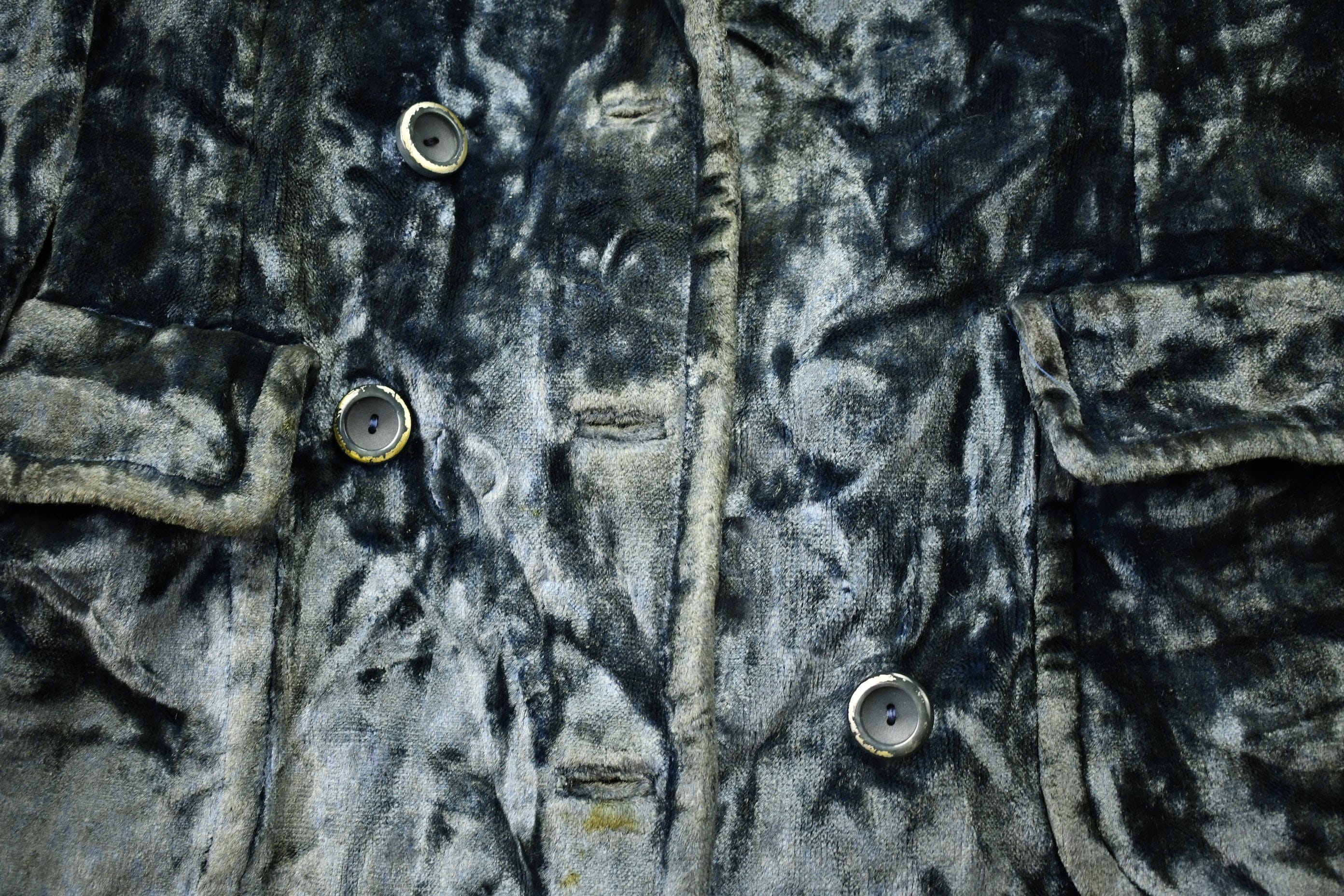 Vintage 1950s Crushed Velvet Union Made Trench Coat Men's Small - Image 5