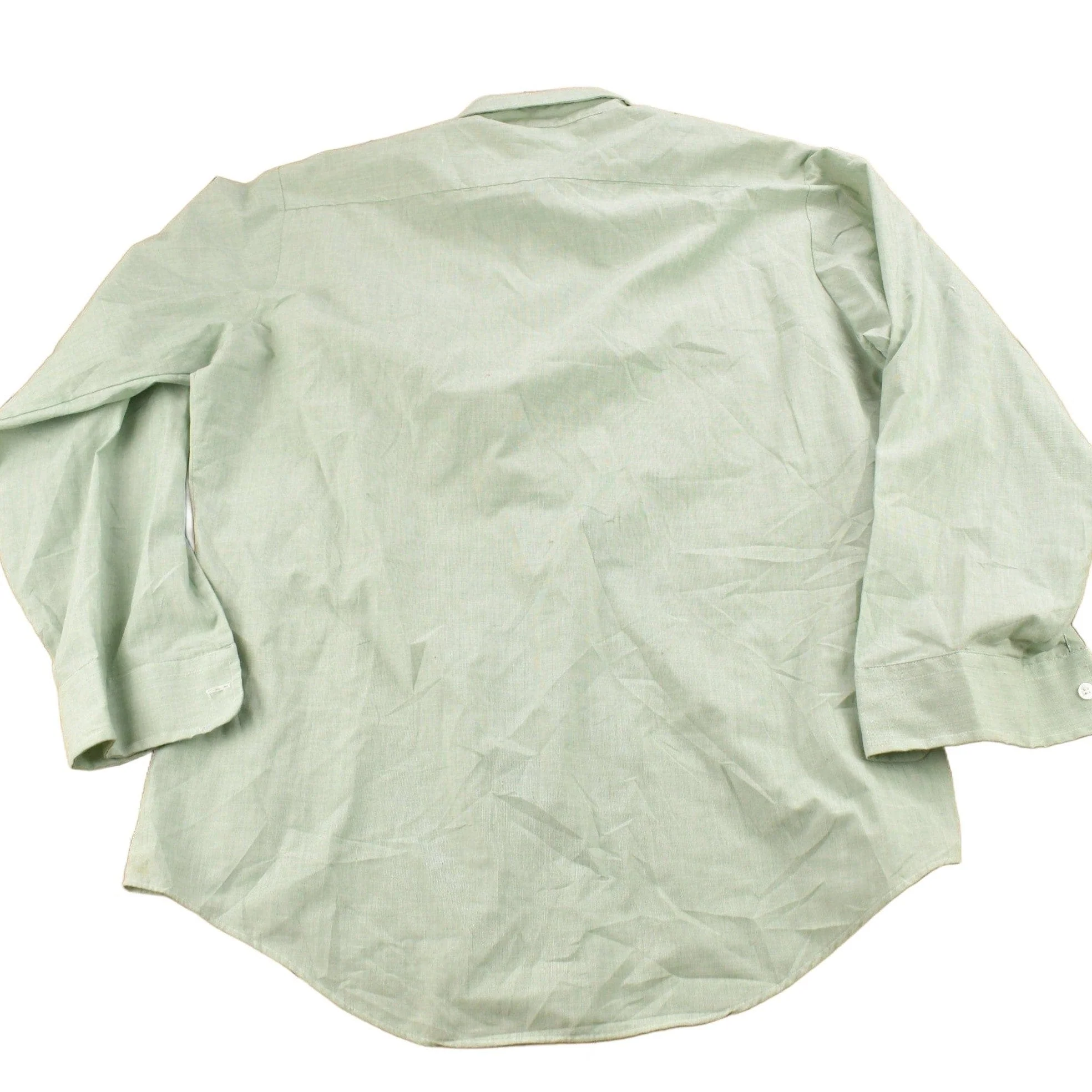 Vintage 1950s Flying Cross Perma Press Broadcloth Blank Button Up Shirt Men's XL - Image 2