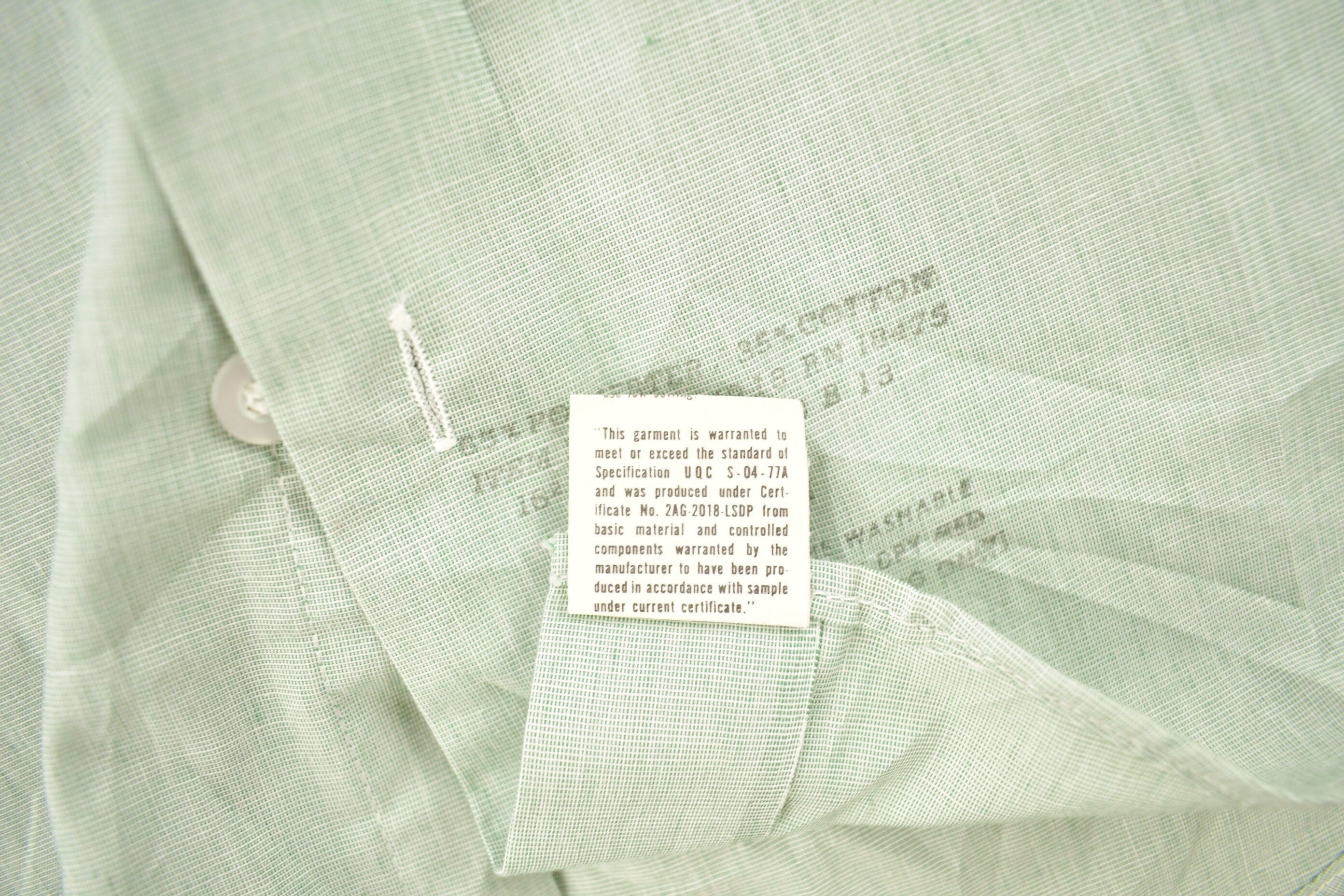 Vintage 1950s Flying Cross Perma Press Broadcloth Blank Button Up Shirt Men's XL - Image 5