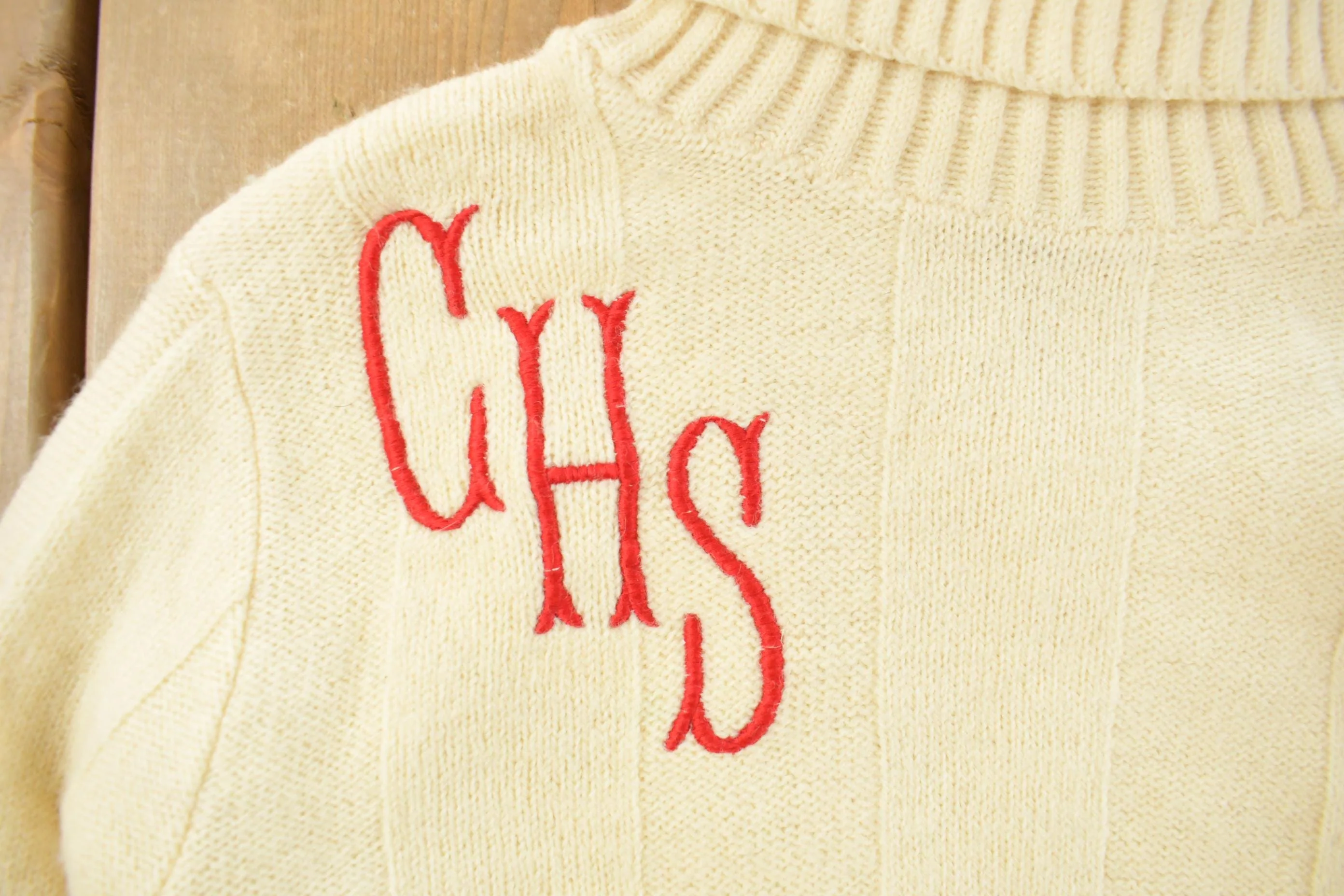 Vintage 1950's Garland Sheltie Mist Collegiate Knit Turtleneck Sweater Women's S - Image 4