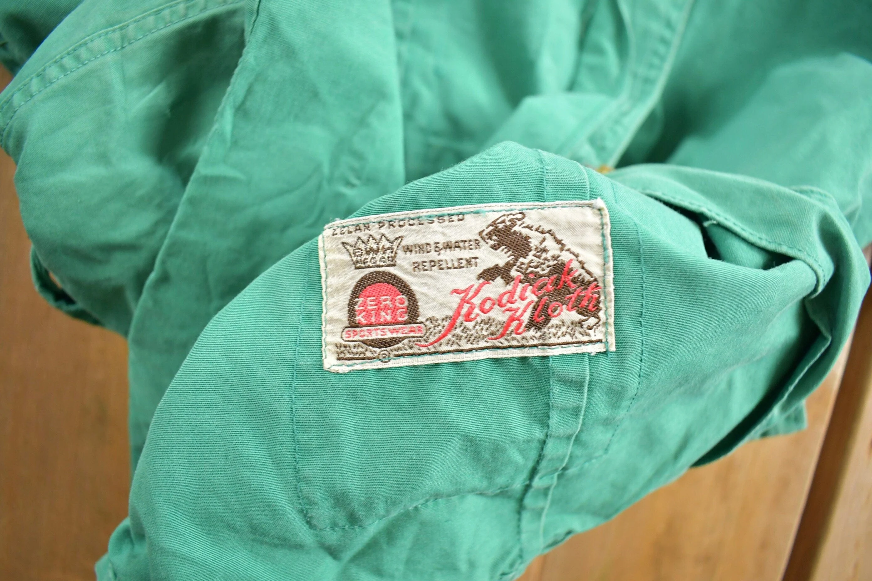 Vintage 1950s Kodiak Kloth Lightweight Robins Egg Hunting Jacket Men's S - Image 4