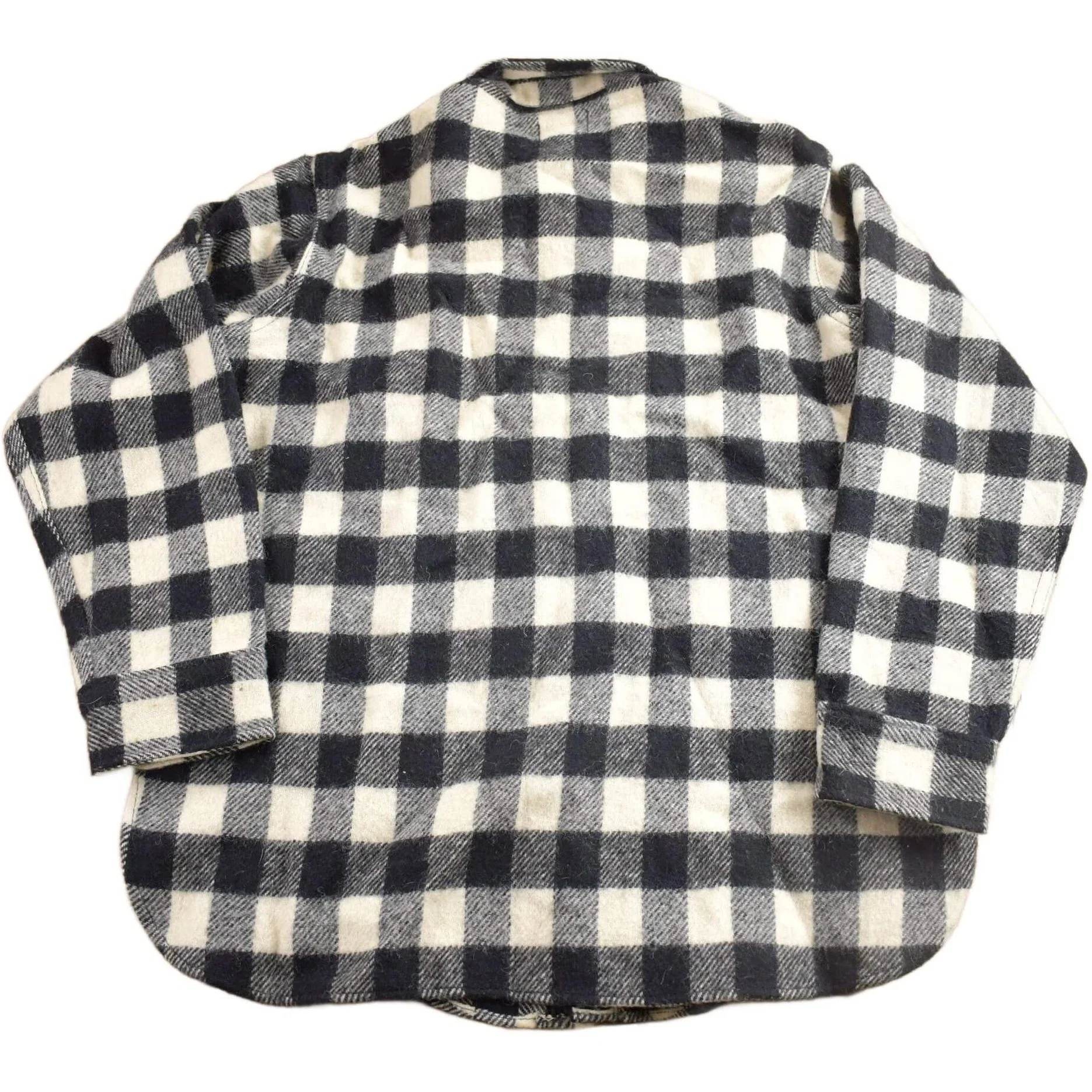 Vintage 1950s LL Bean Buffalo Plaid Wool Button Up Shirt Men's Medium - Image 2