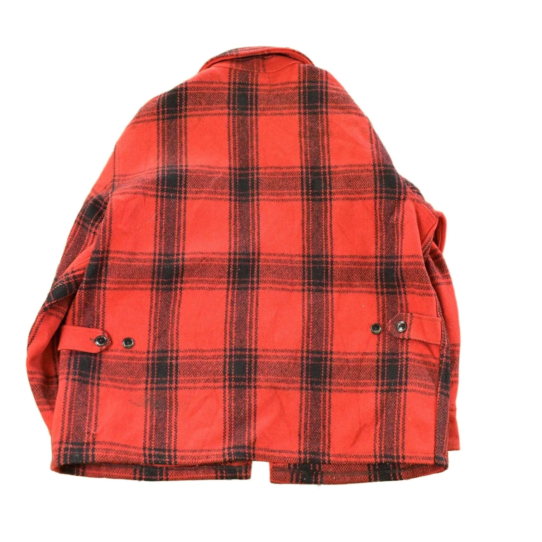 Vintage 1950s Melton Outer-Wear Buffalo Plaid Wool Hunting Jacket Men's XL - Image 2