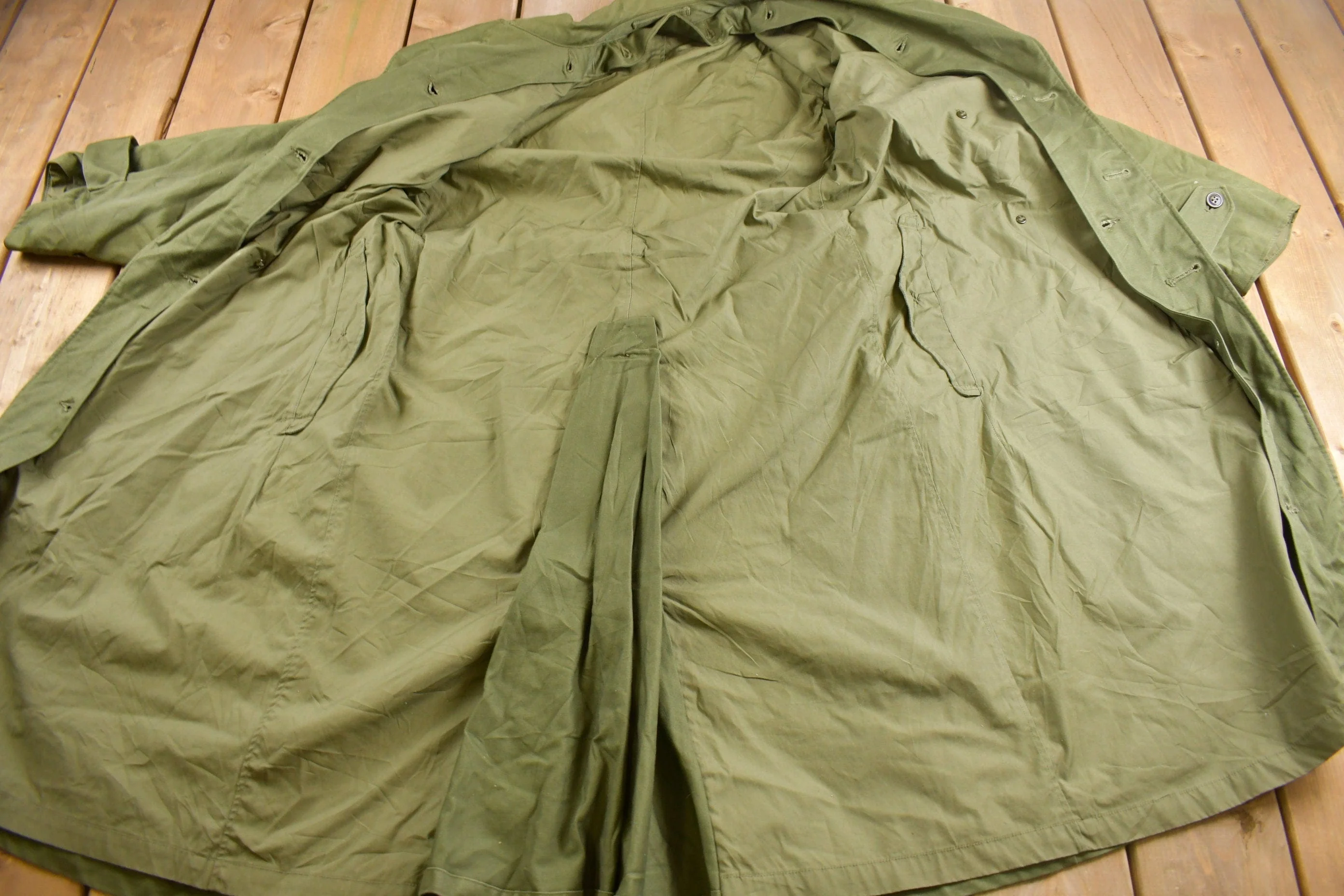 Vintage 1950s Military Overcoat - Image 4
