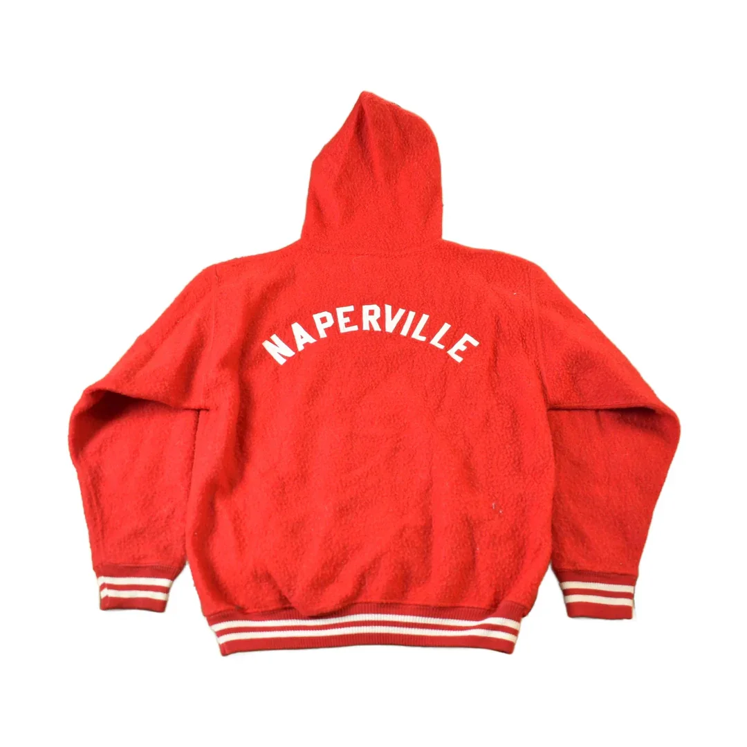 Vintage 1950s Naperville Champion Fleece Quarter Zip Hoodie
