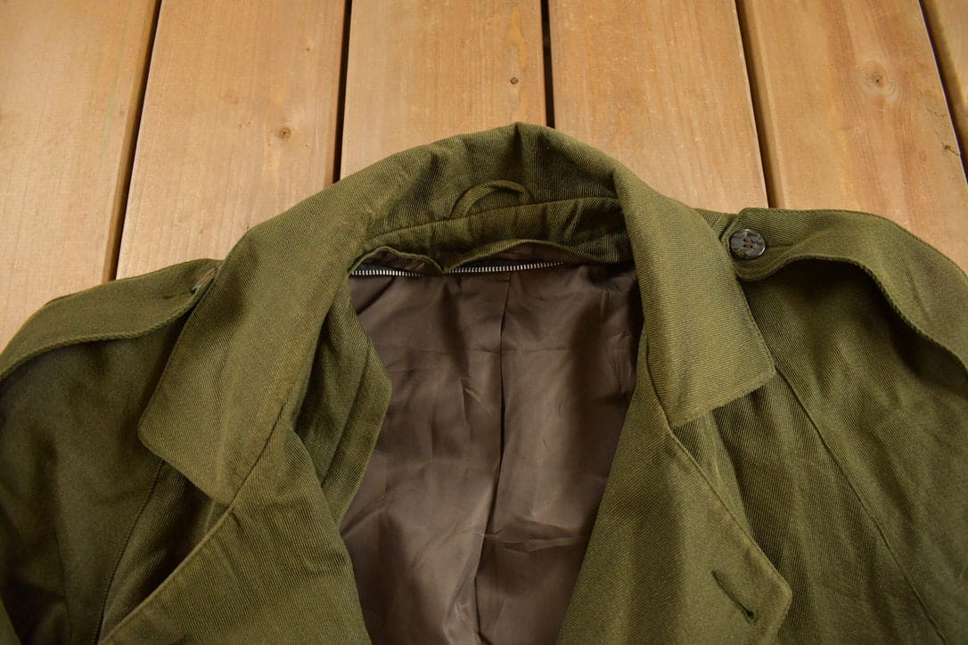 Vintage 1950s OG 107 Military Overcoat Men's Medium - Image 3