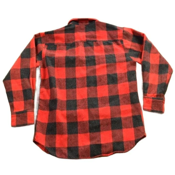 Vintage 1950s P. Kimberley Buffalo Plaid Wool Button Up Shirt Men's Medium - Image 2