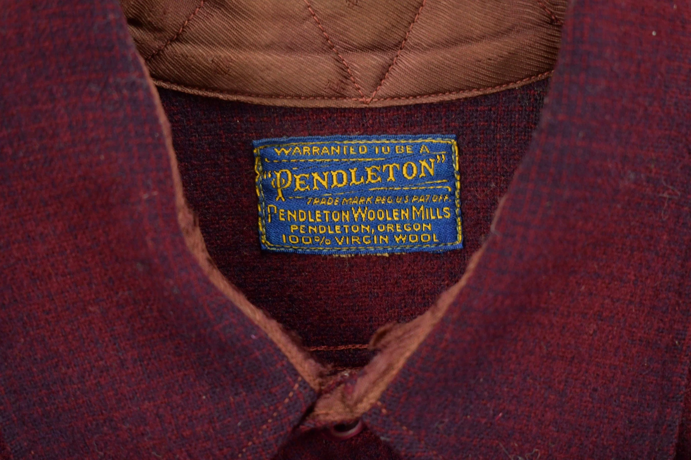 Vintage 1950s Pendleton Button Up Board Shirt Men's Large - Image 7