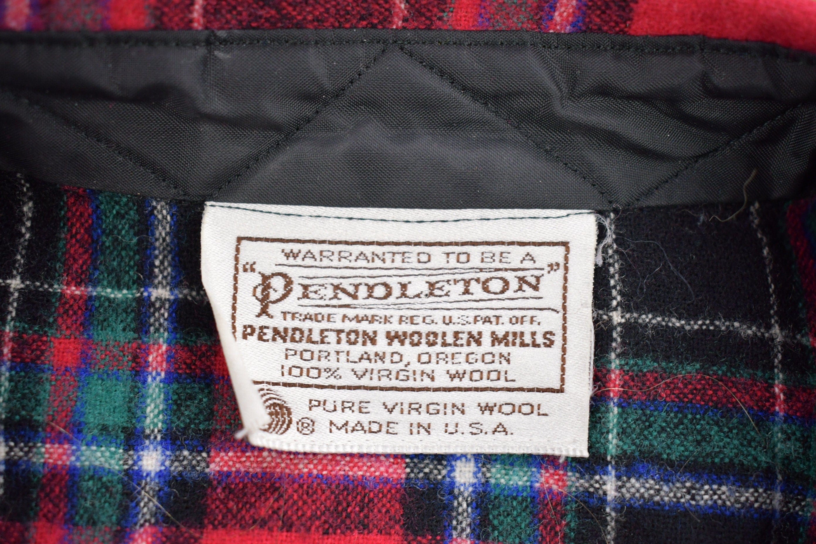 Vintage 1950s Pendleton Pure Wool Made In USA Button Up Shirt Men's Medium - Image 3