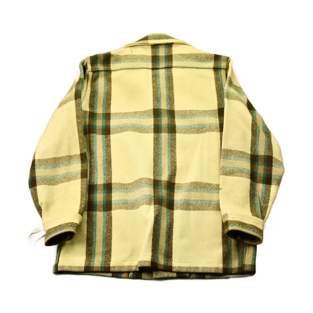 Vintage 1950s Plaid Wool Jacket Men's Small - Image 2