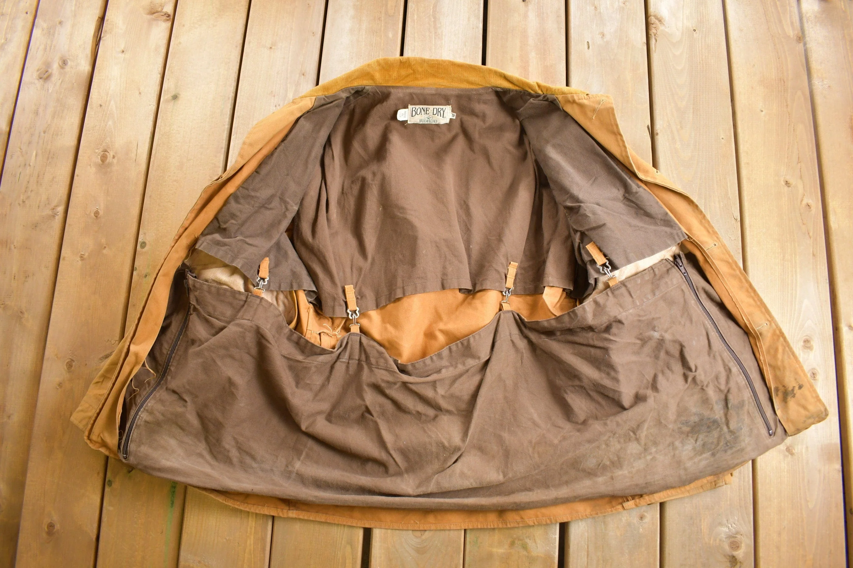 Vintage 1950s Red Head Canvas Hunting Jacket Made In USA Men's Large - Image 4
