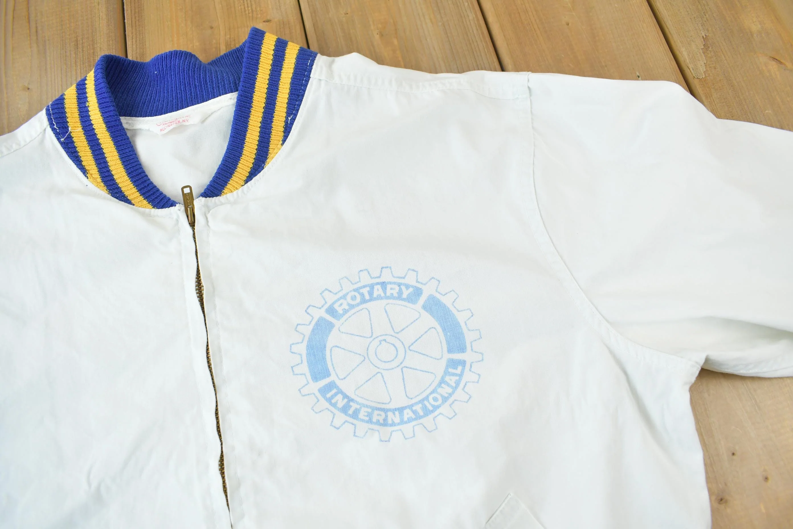 Vintage 1950s Rotary International Champion Bomber Jacket Men's Large - Image 3